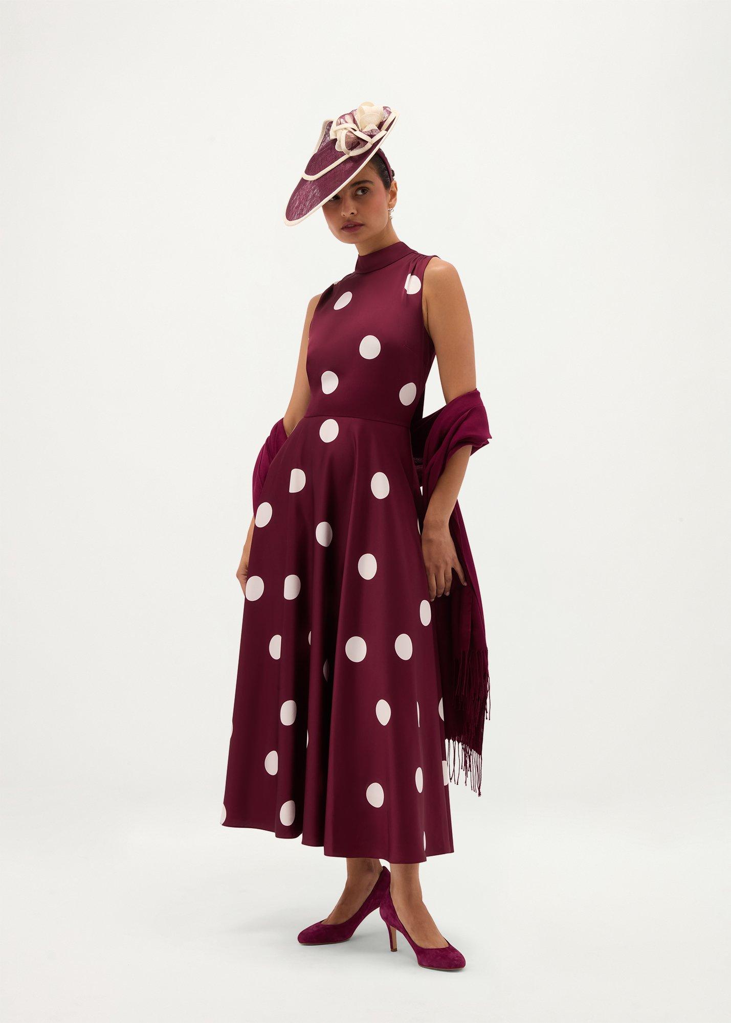 Petite Mia Dress, Plum Cream, hi-res