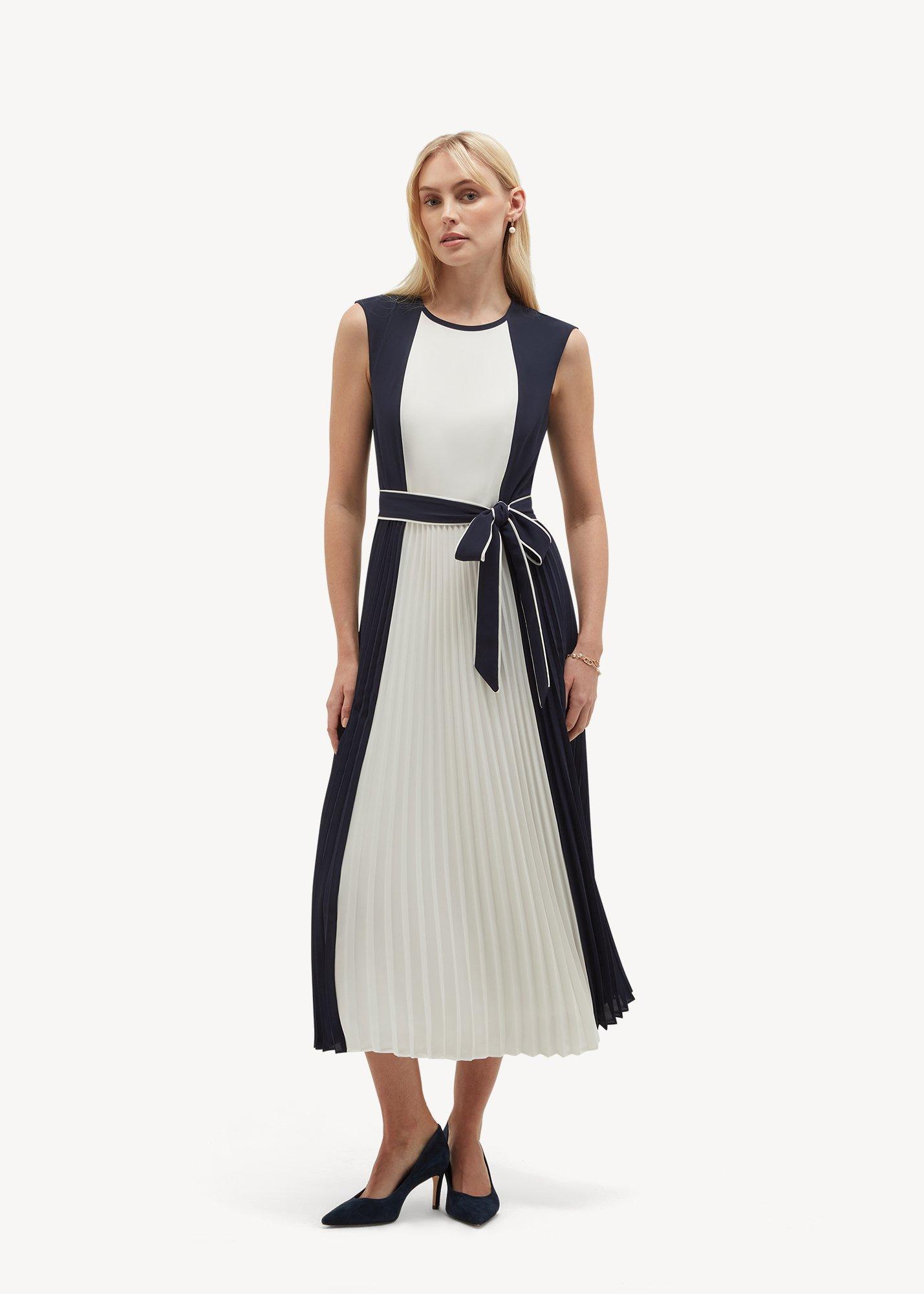 Hattie Pleated Colourblock Dress