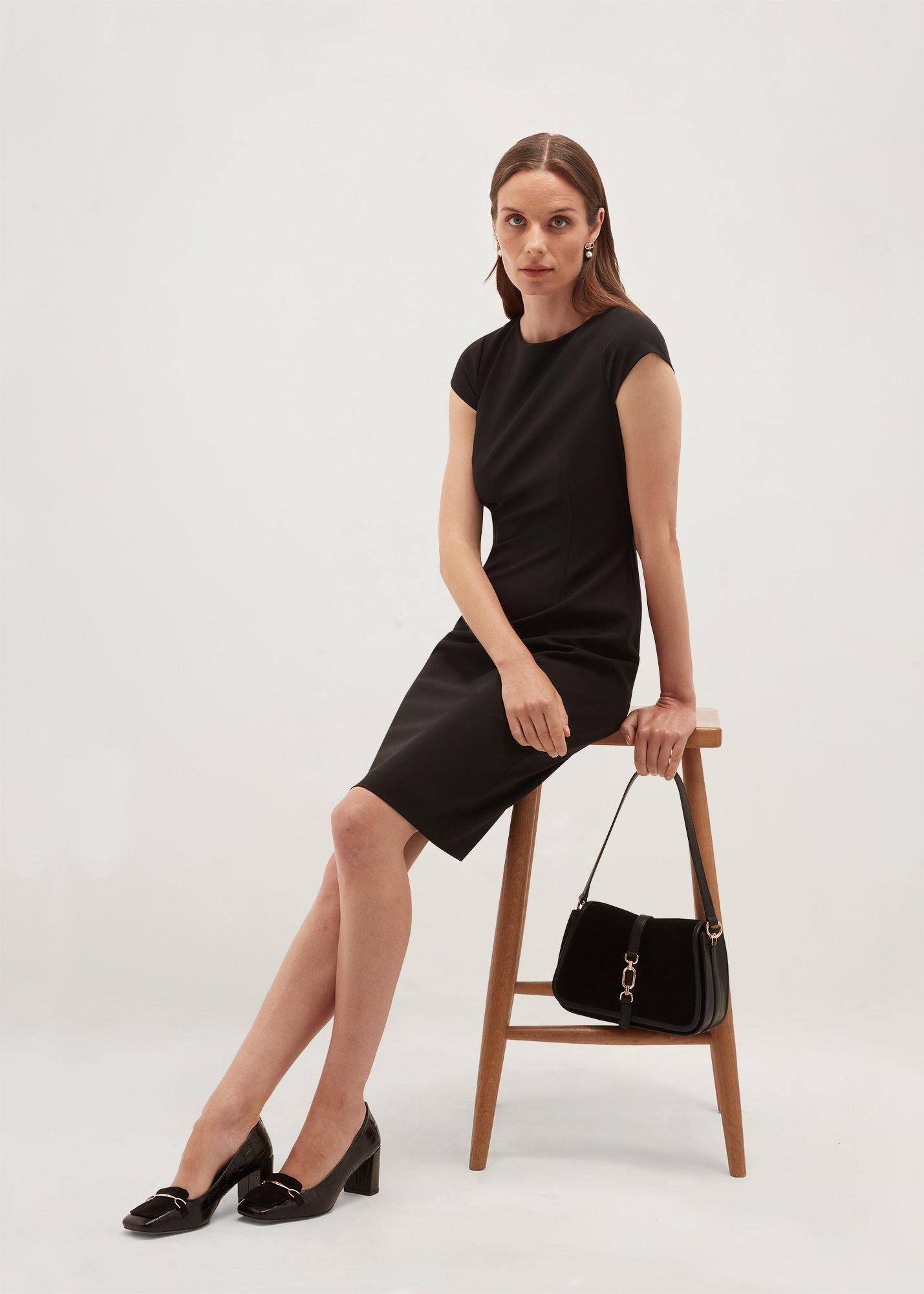 Nia Dress, Black, hi-res