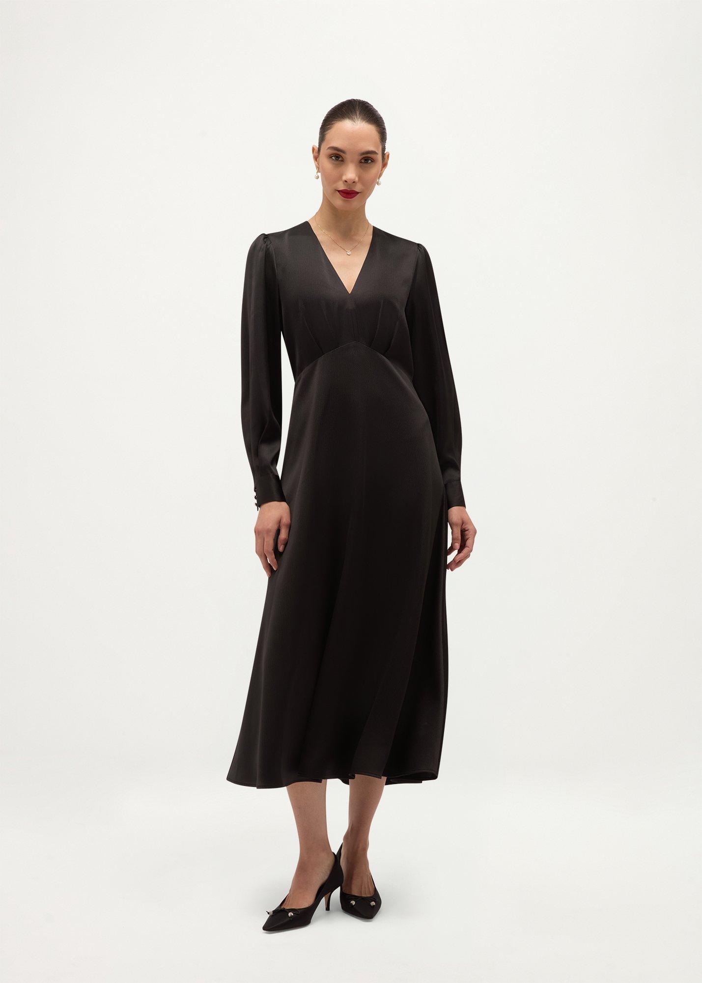 Anais Textured Satin Dress
