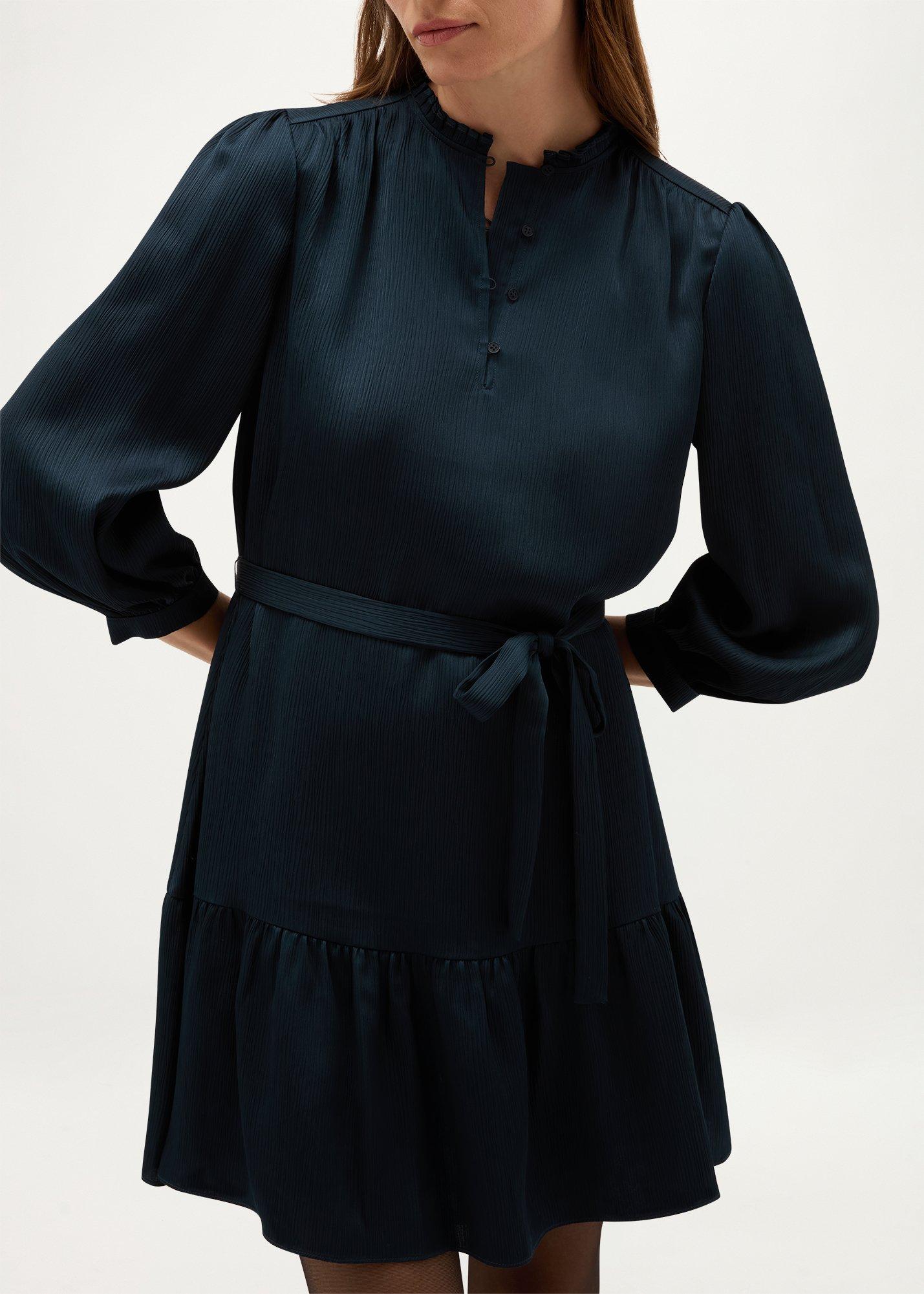 Carlene Textured Dress, Deep Water Blue, hi-res