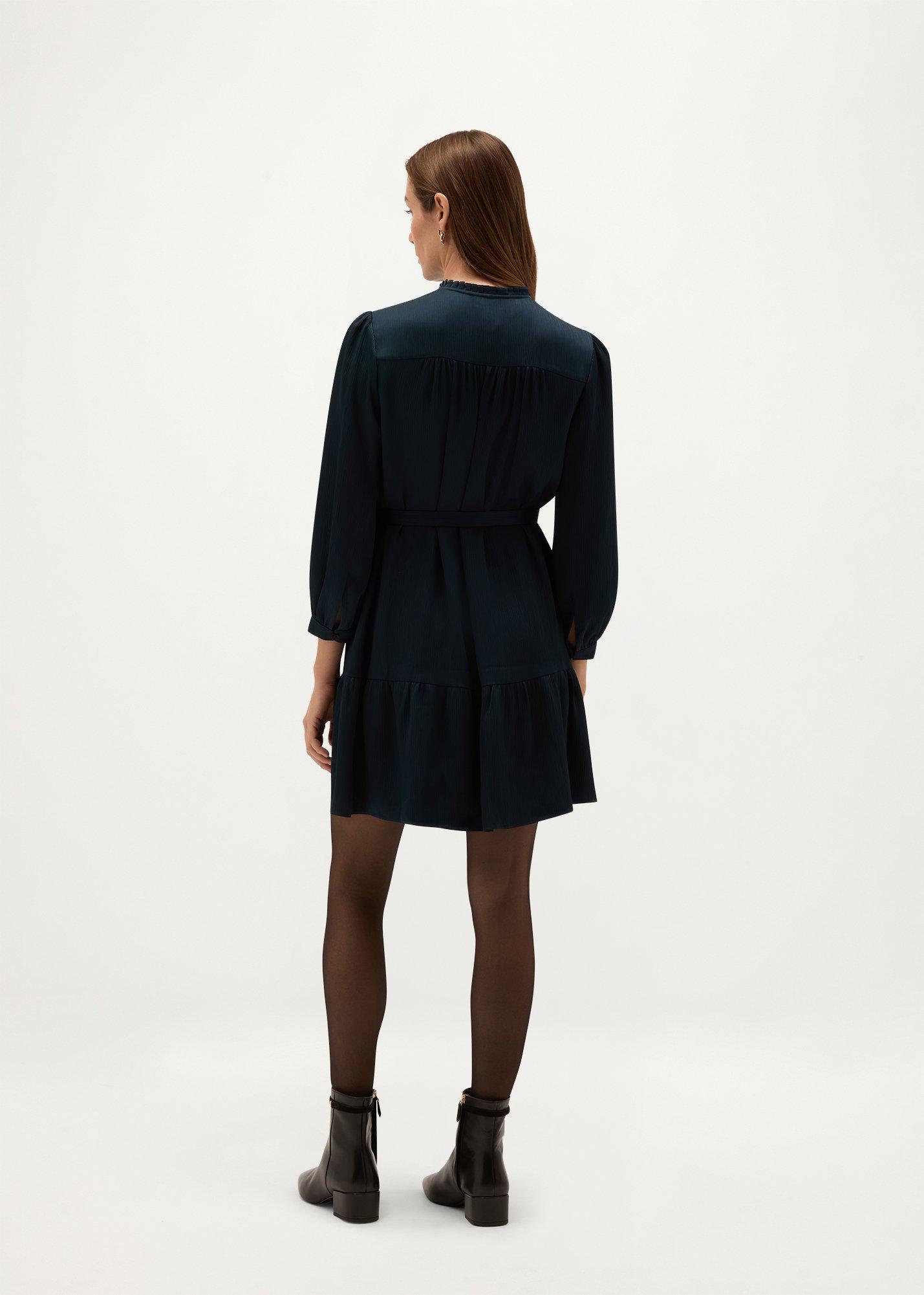 Carlene Textured Dress, Deep Water Blue, hi-res