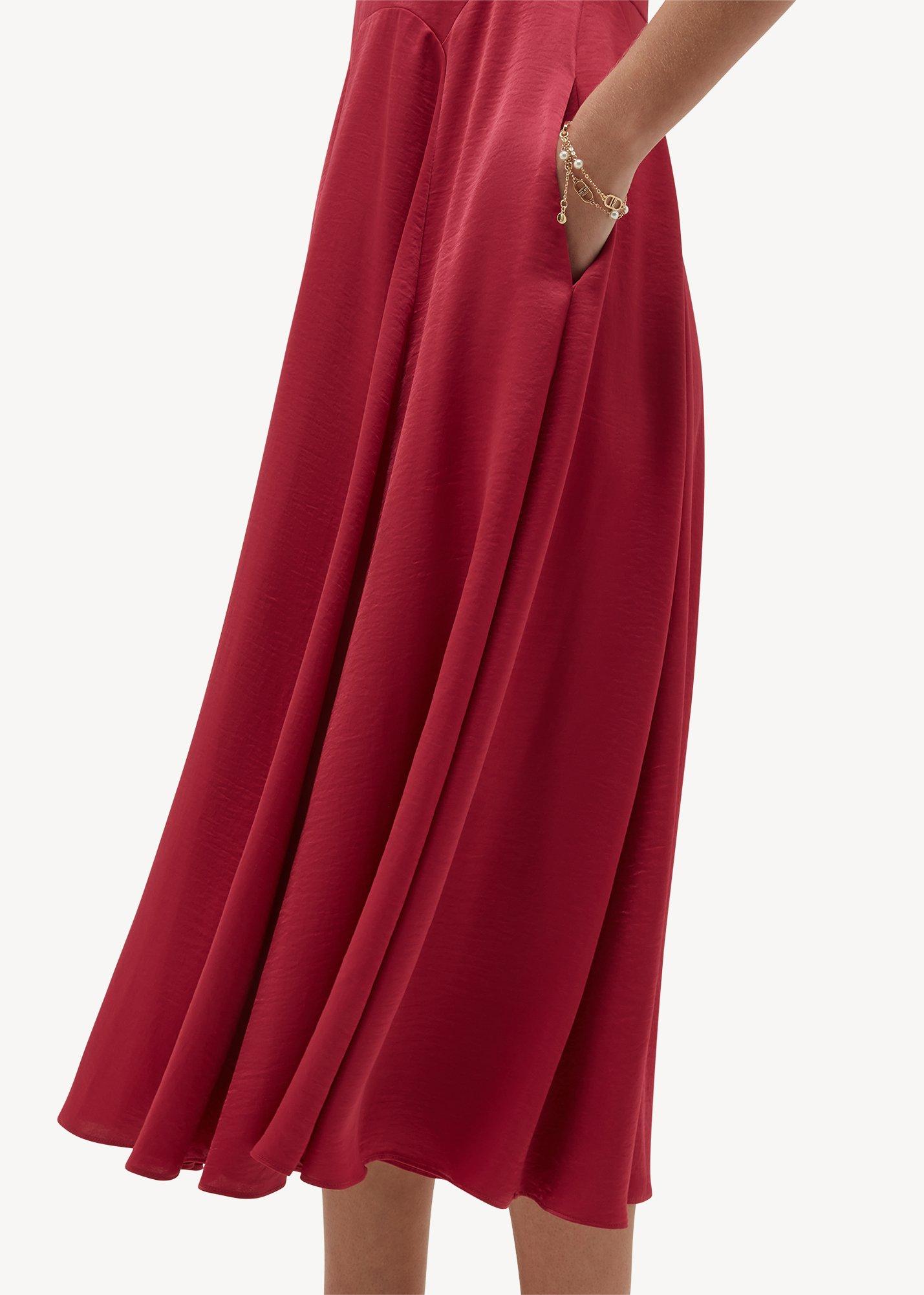 Isobel Textured Satin Dress, Mulberry Pink, hi-res