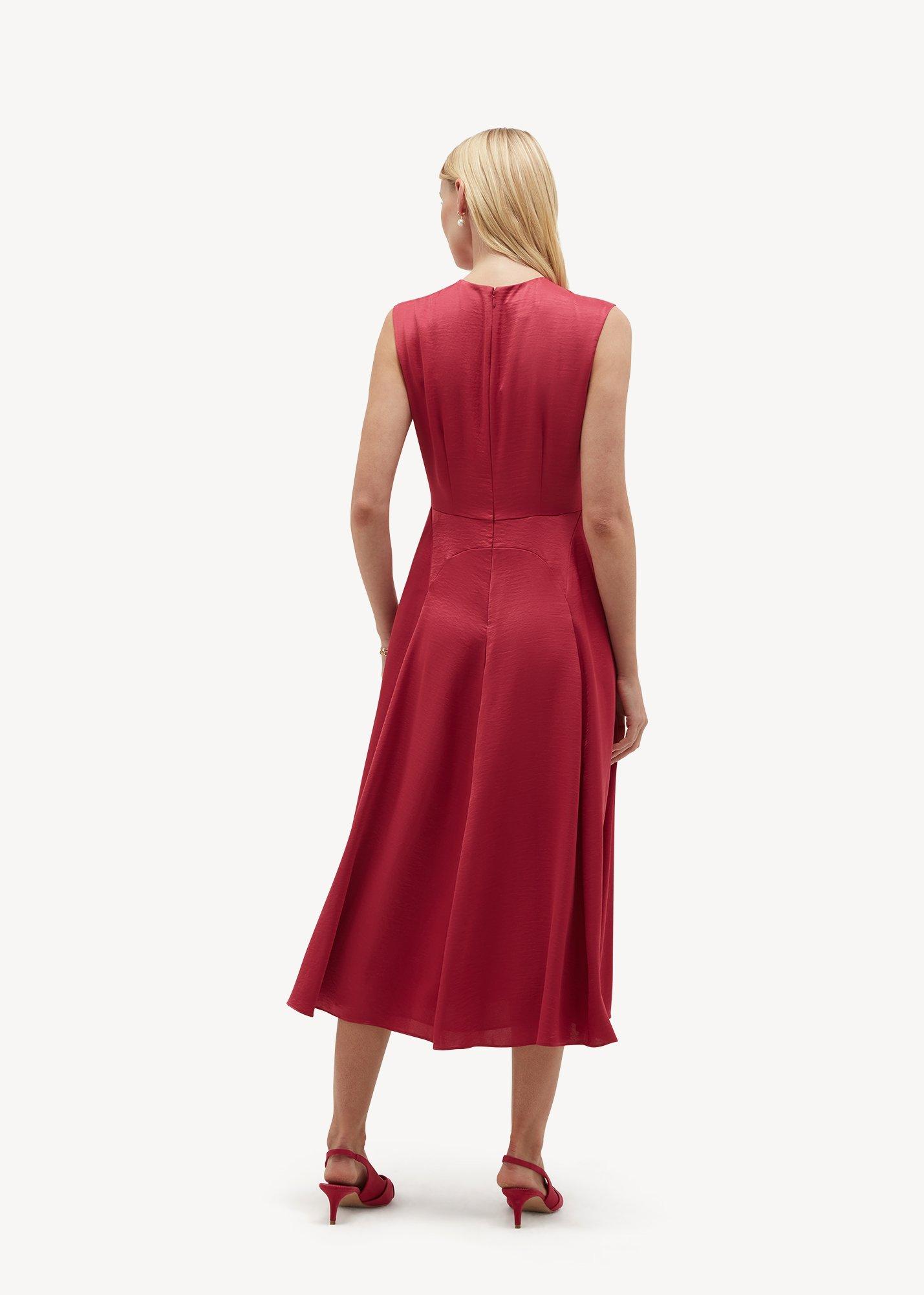 Isobel Textured Satin Dress, Mulberry Pink, hi-res