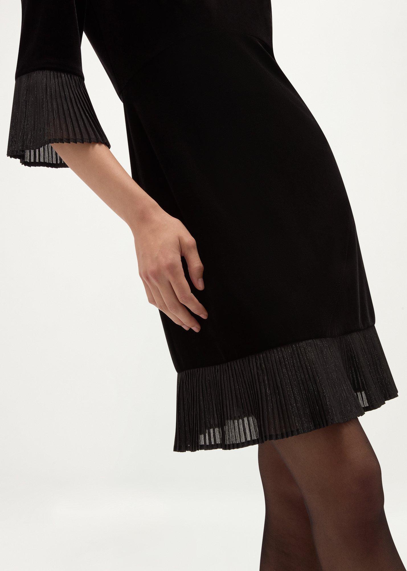 Ashley Velvet Mini Dress, Black, hi-res