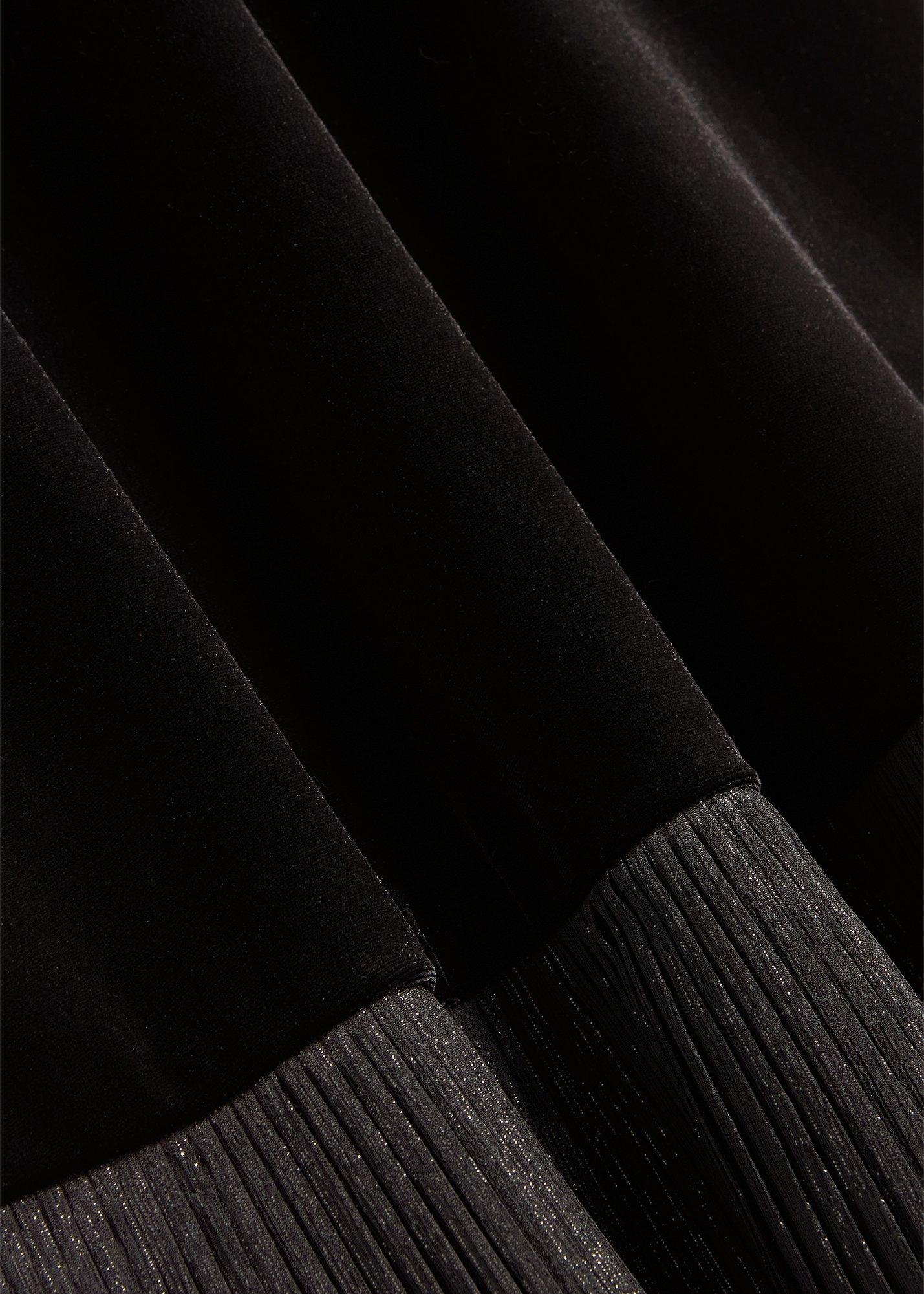 Ashley Velvet Mini Dress, Black, hi-res