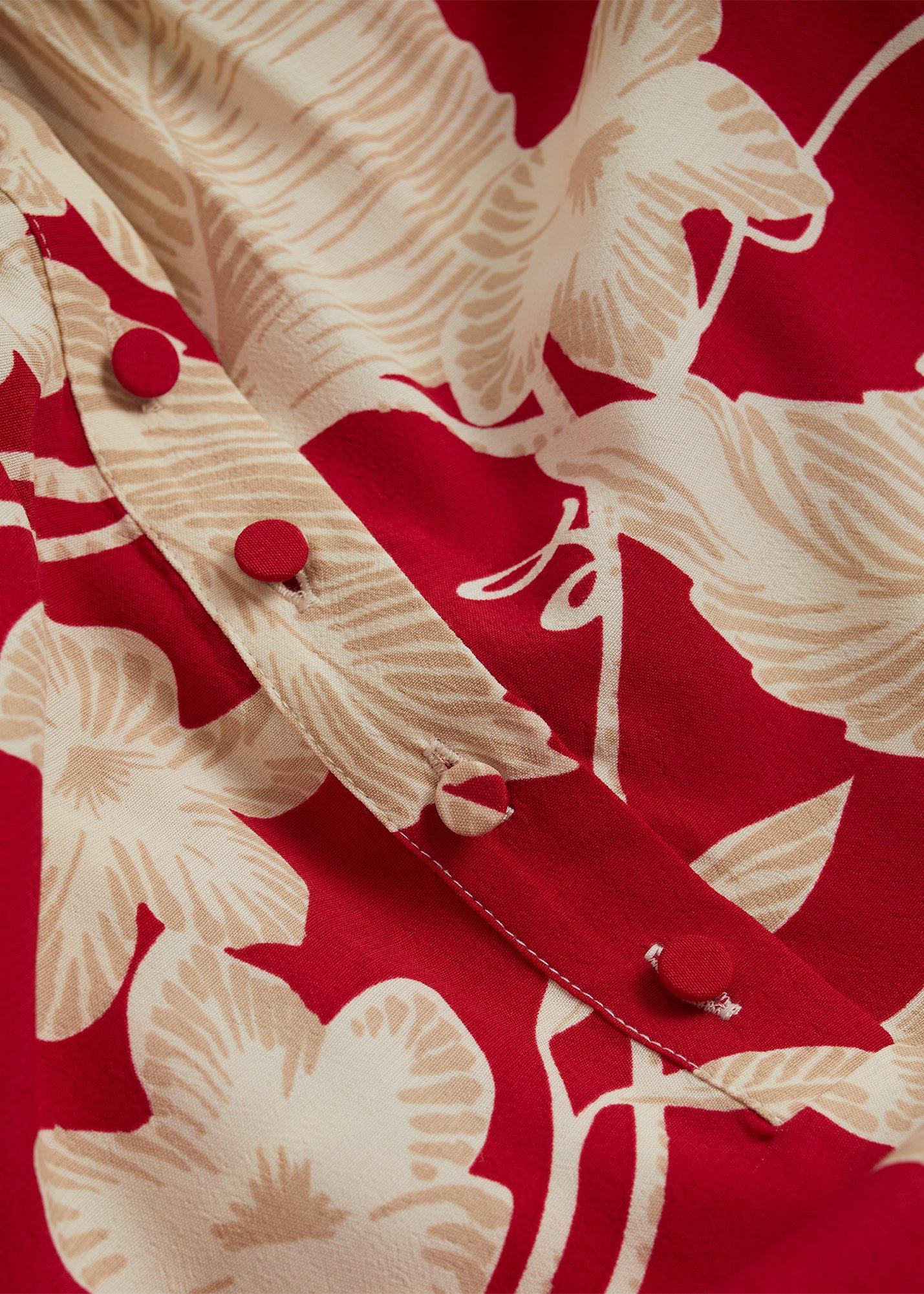 Kesta  Popover Dress, Red Cream, hi-res