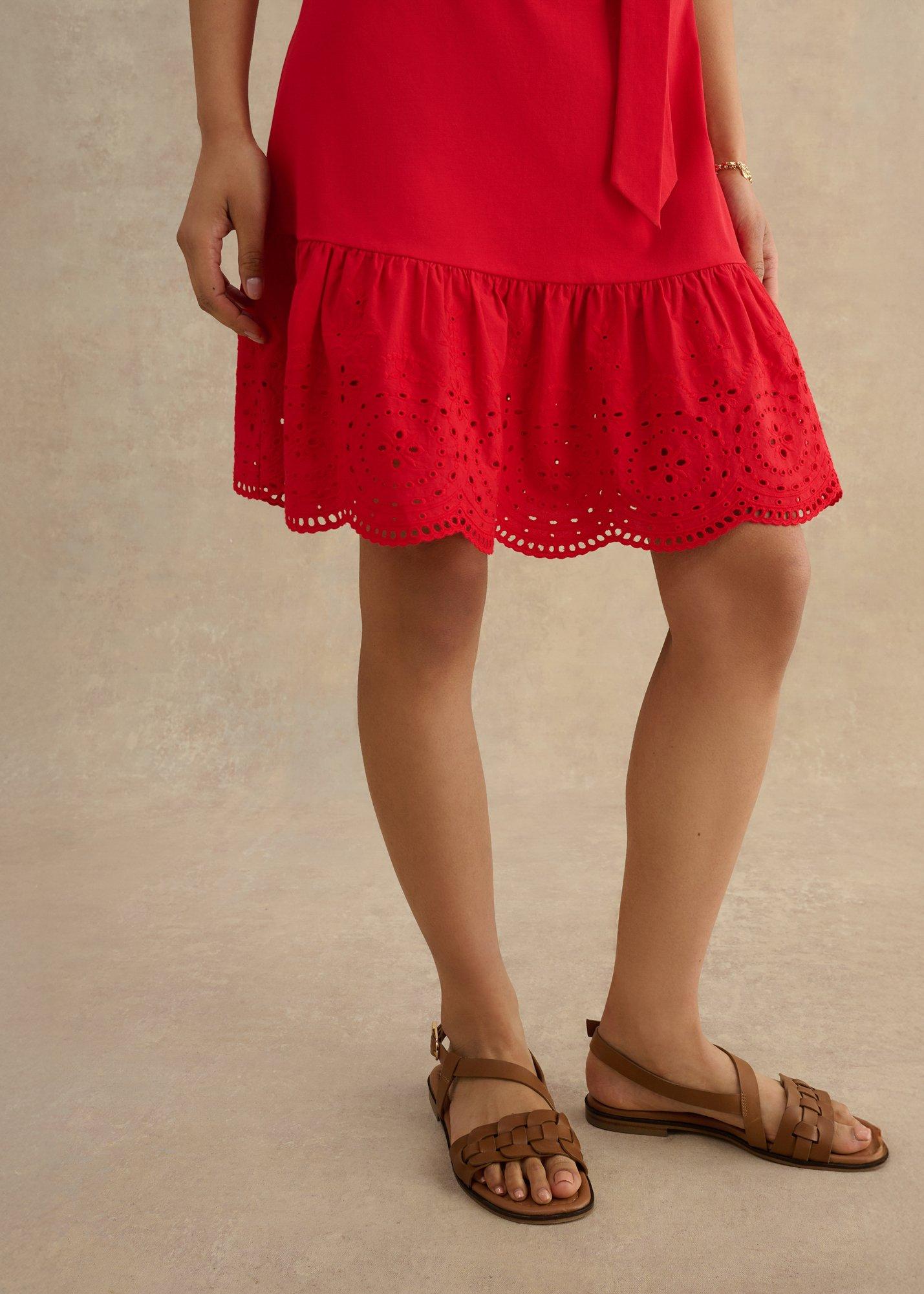 Romy Jersey Dress, Salsa Red, hi-res