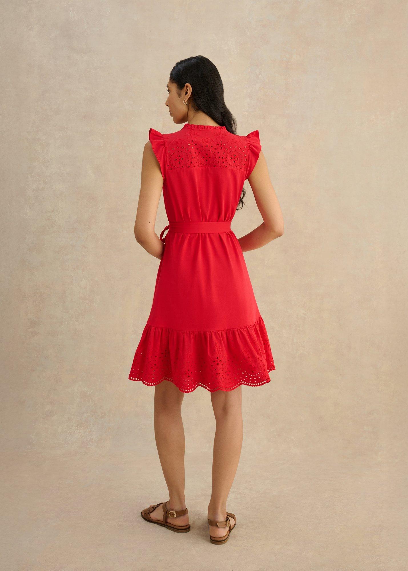 Romy Jersey Dress, Salsa Red, hi-res