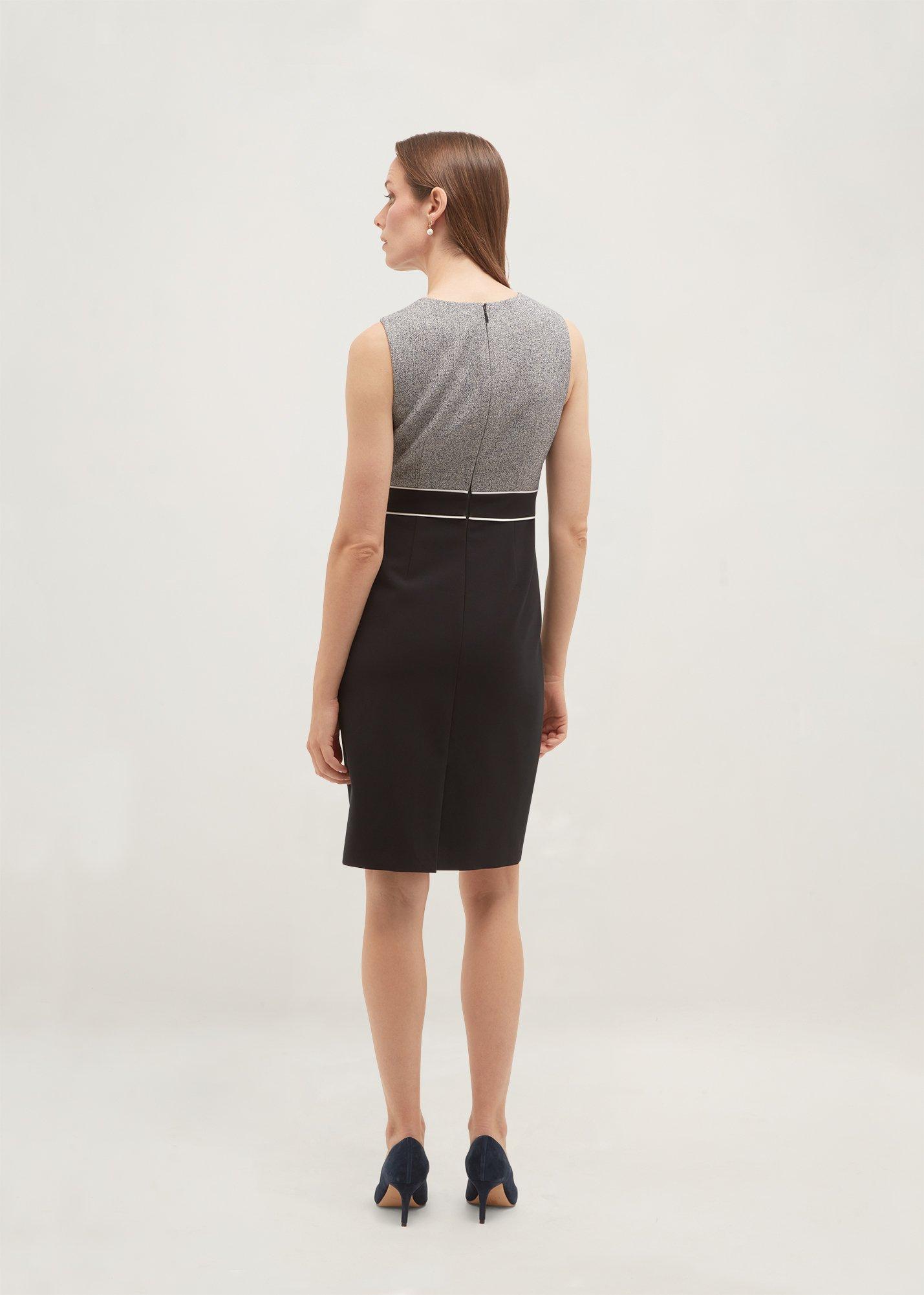 Edie Match Back Dress, Navy Ivory, hi-res
