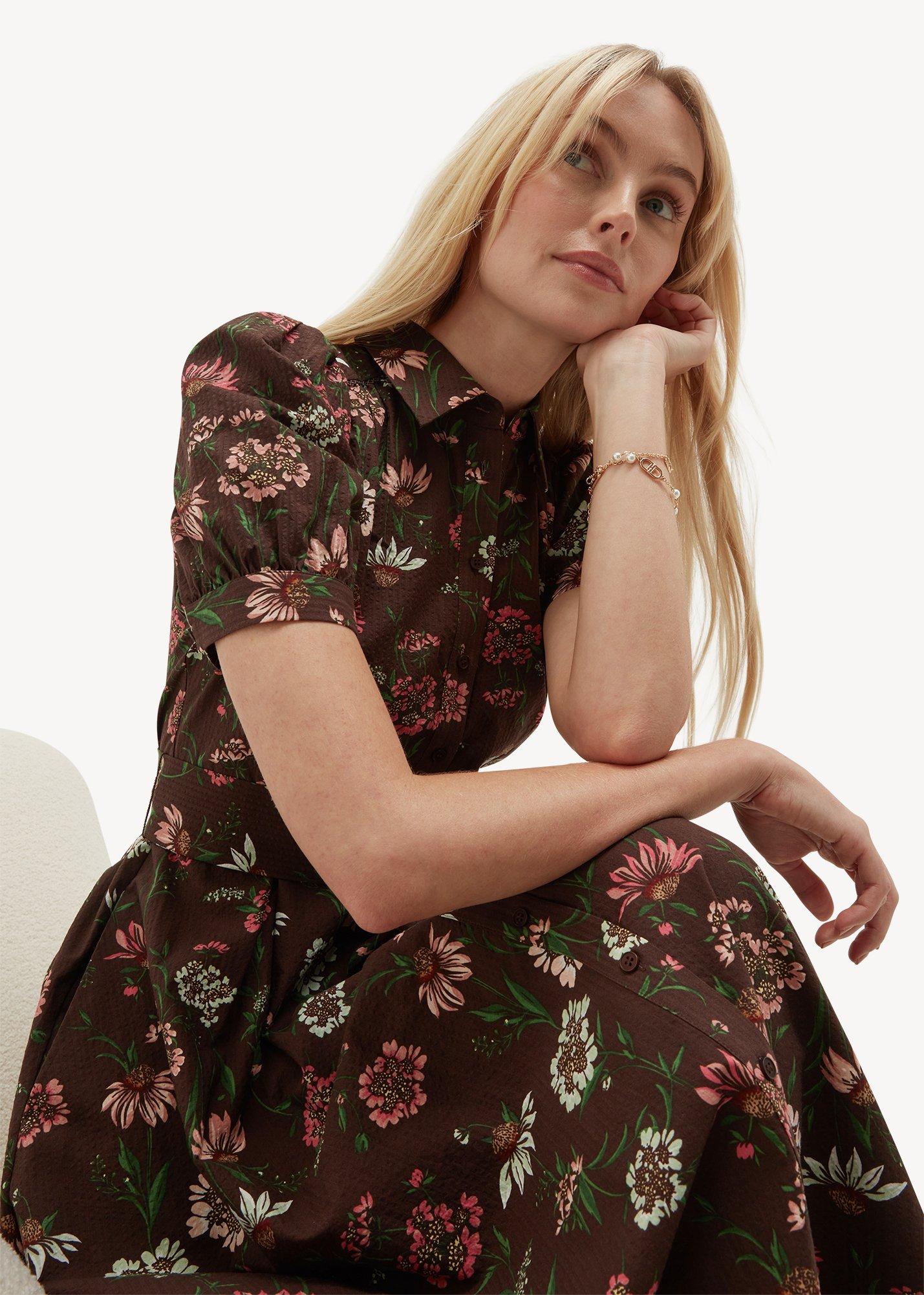 Petite Hester Dress, Brown Multi, hi-res