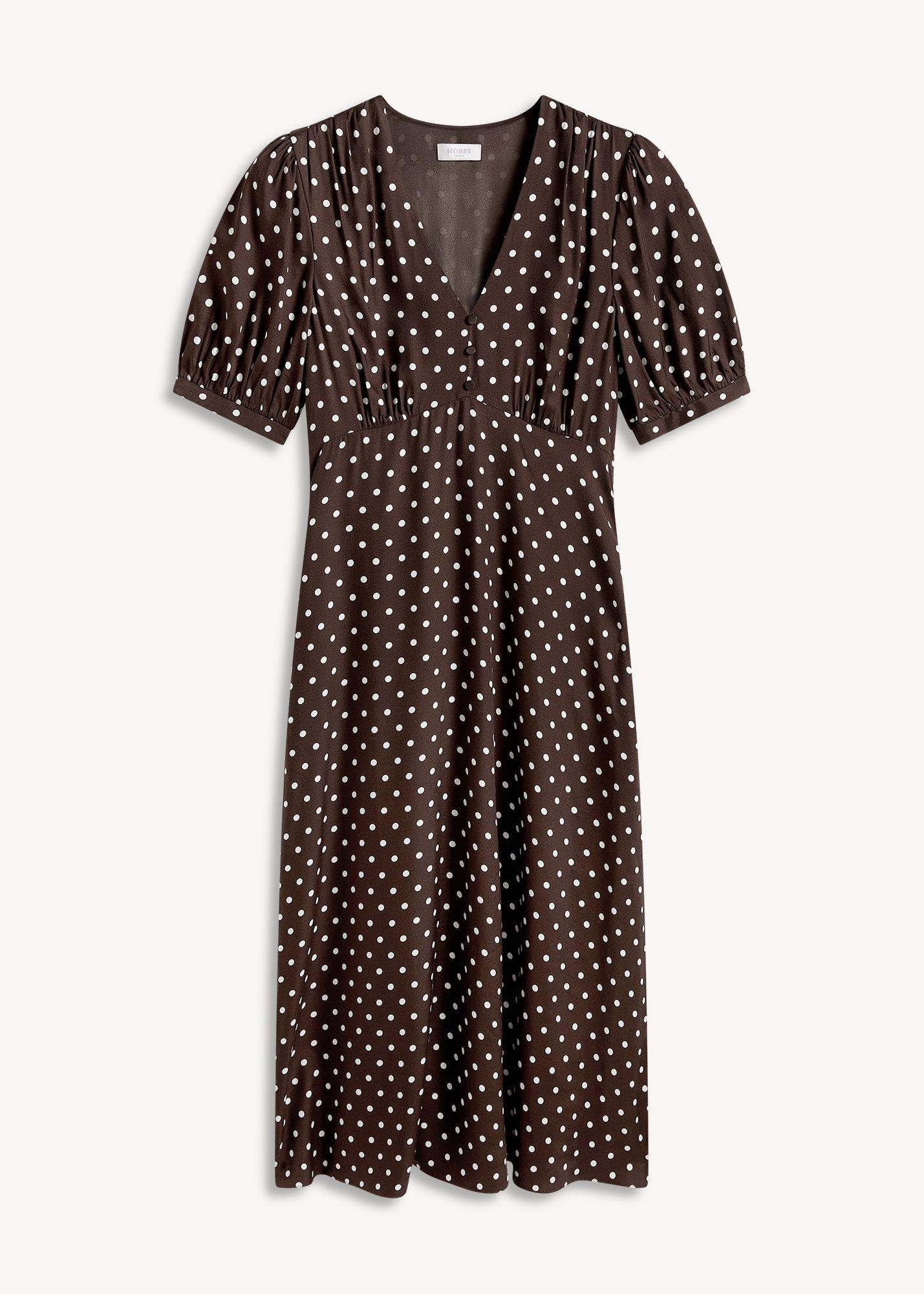 Freya Dress, Brown Ivory, hi-res