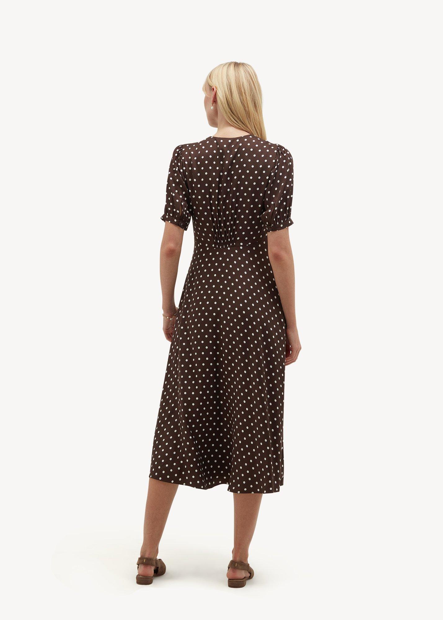 Freya Dress, Brown Ivory, hi-res