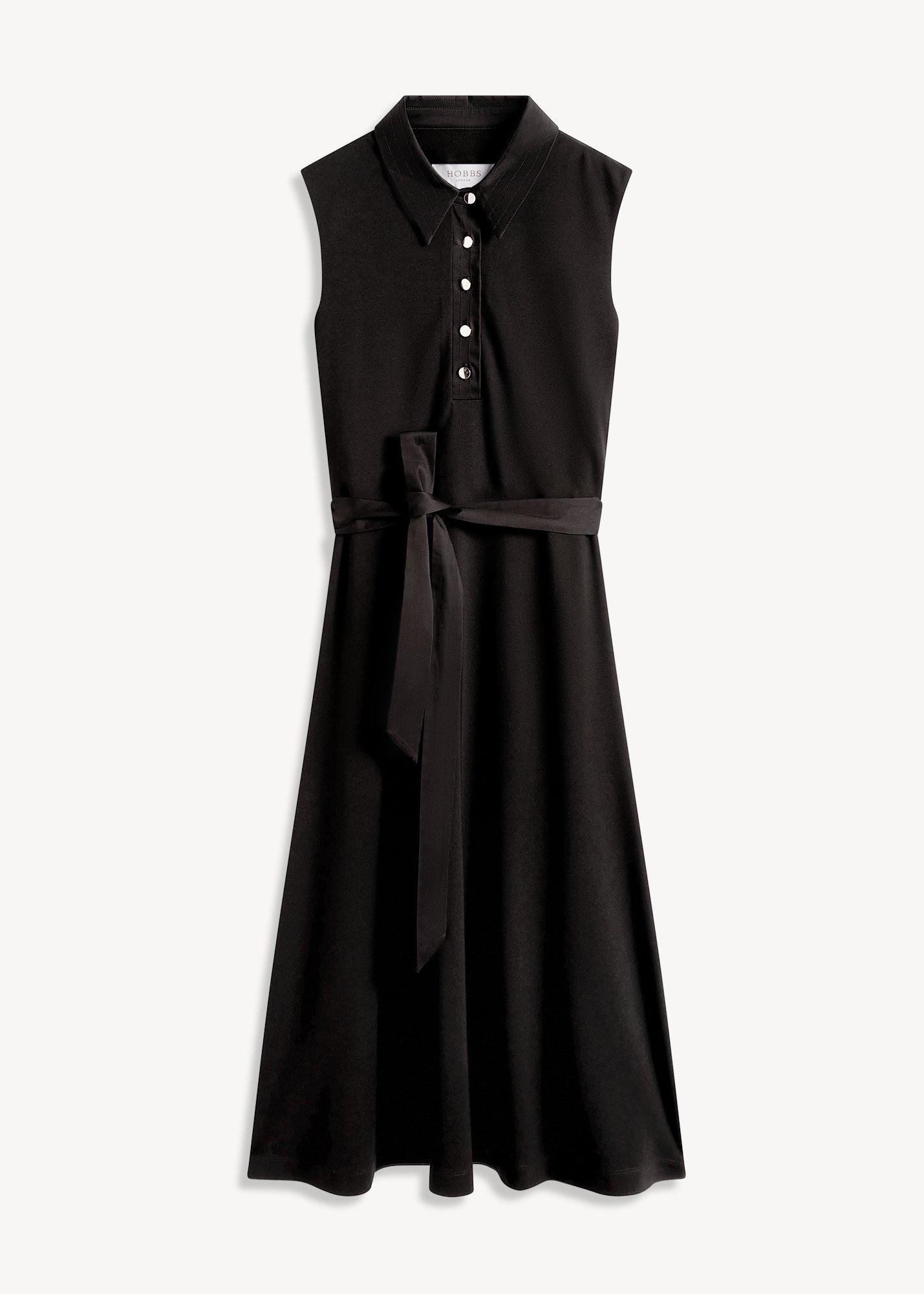 Lilia Jersey Dress, Hobbs Black, hi-res