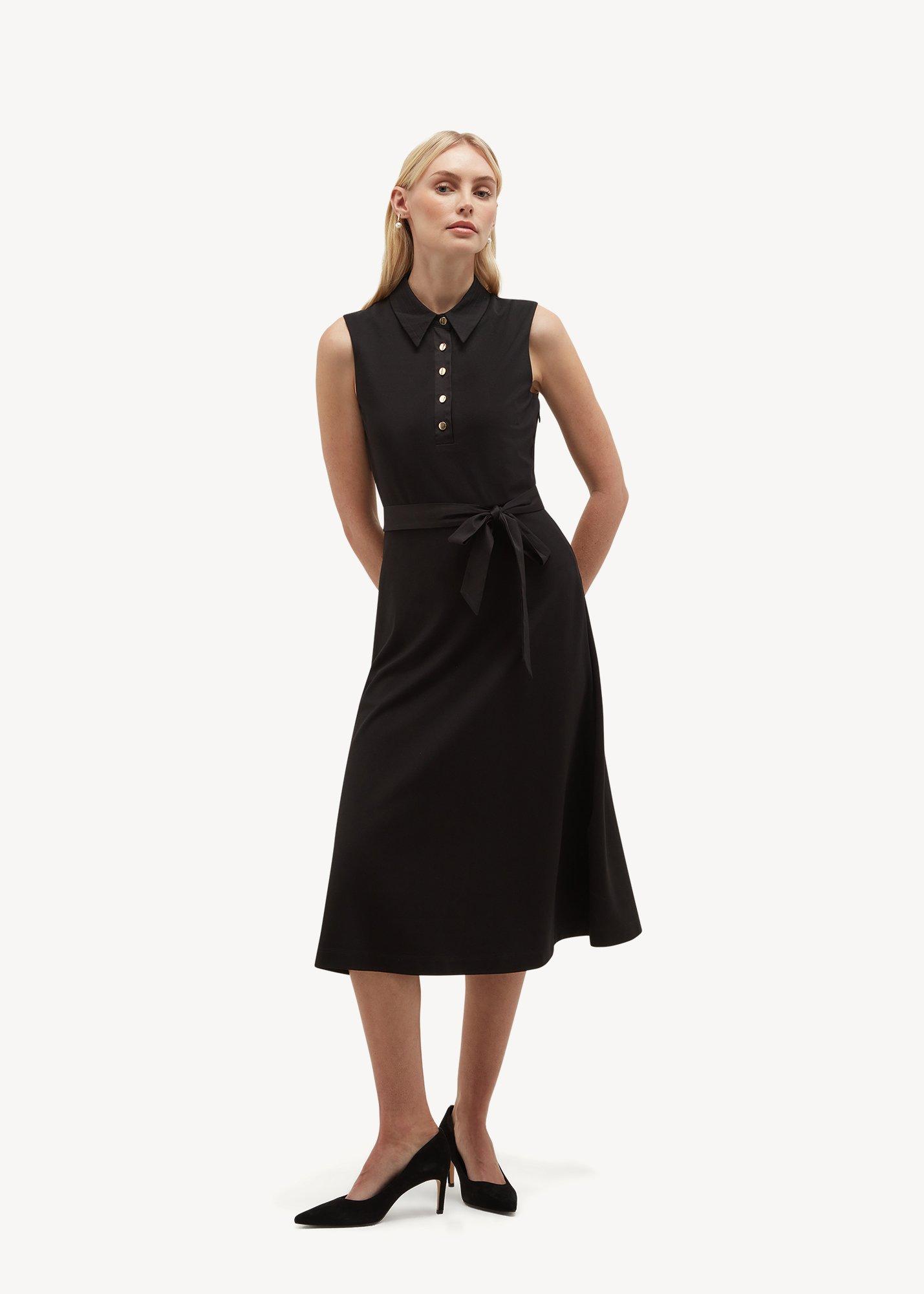 Lilia Jersey Dress, Hobbs Black, hi-res