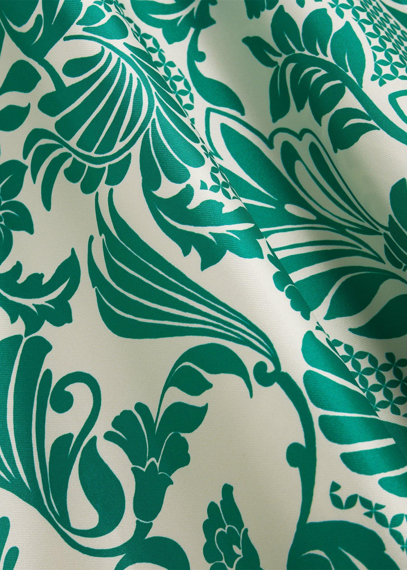 Petite Trelissick Dress, Green Cream, hi-res