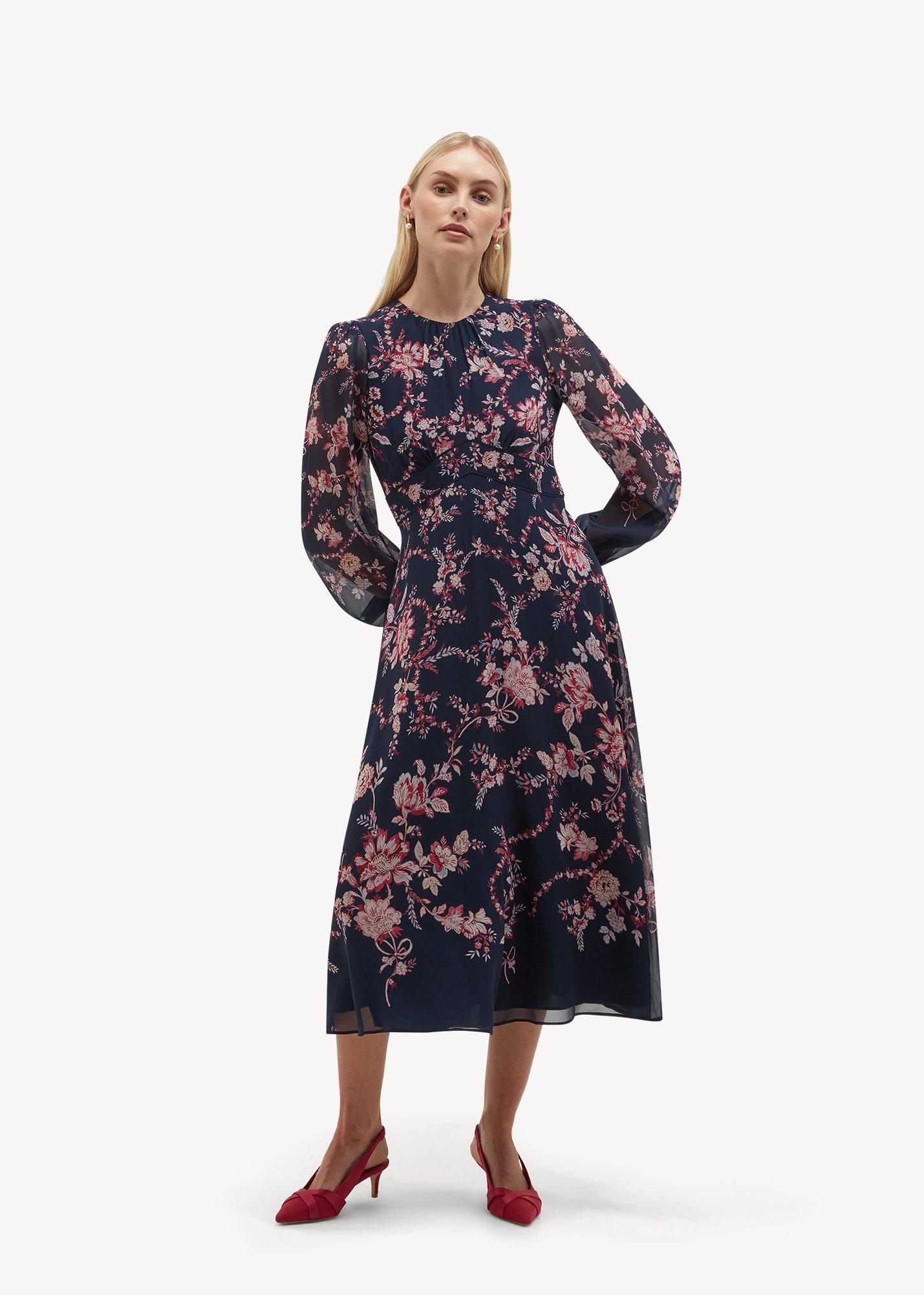 Demi Floral Silk Dress