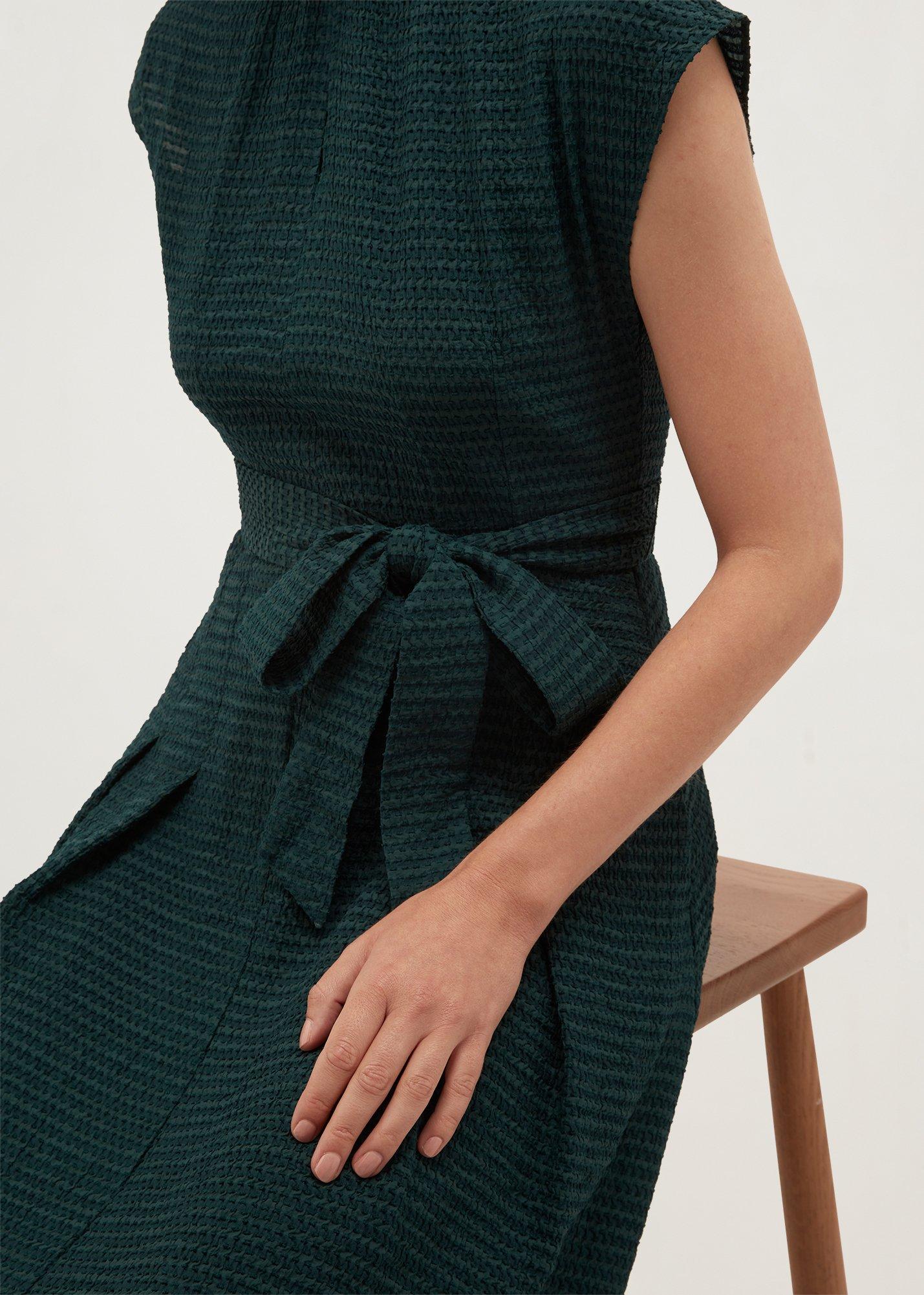 Vivienne Textured Dress, Evergreen, hi-res