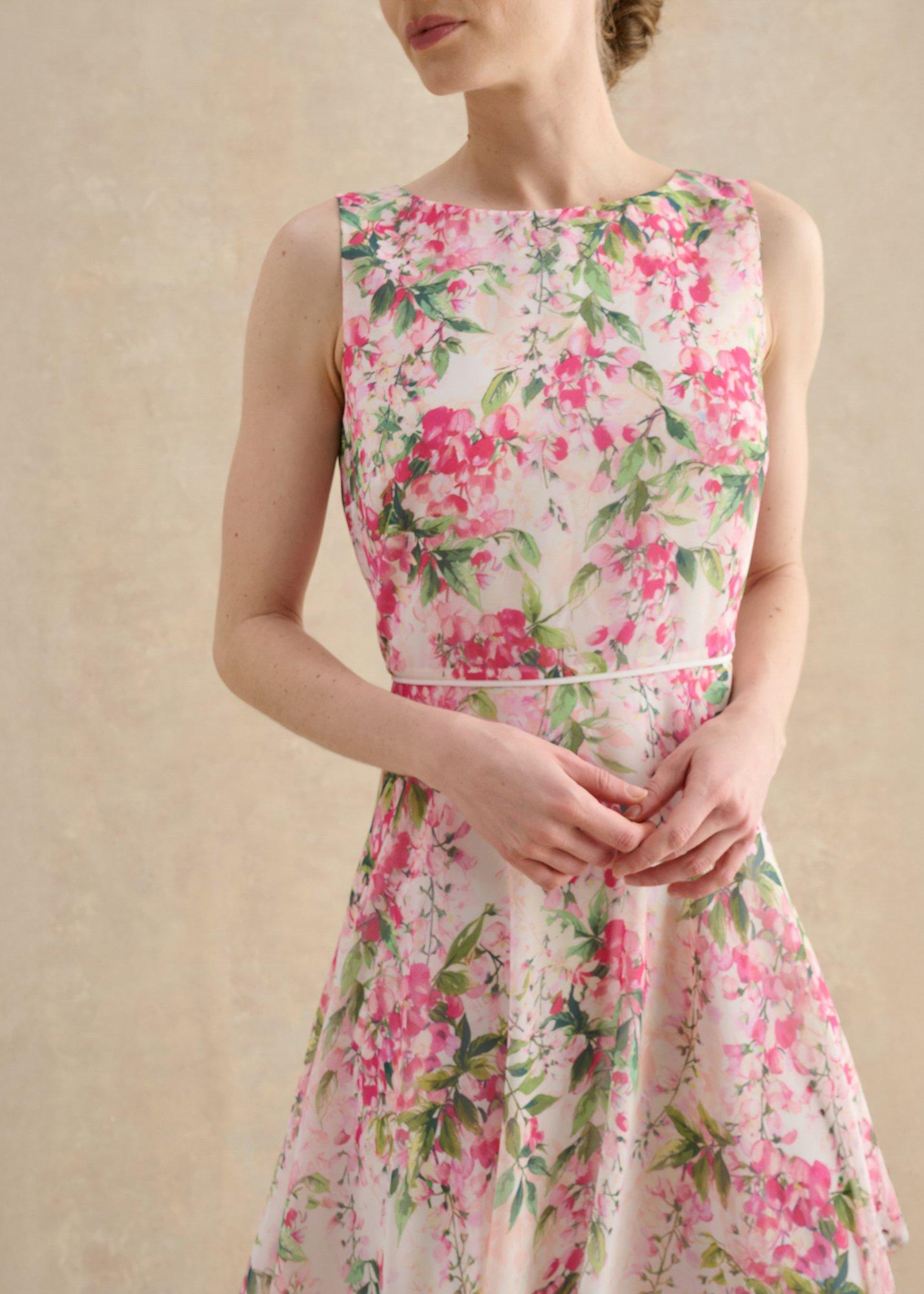 Carly Floral Dress, Ivory Multi, hi-res