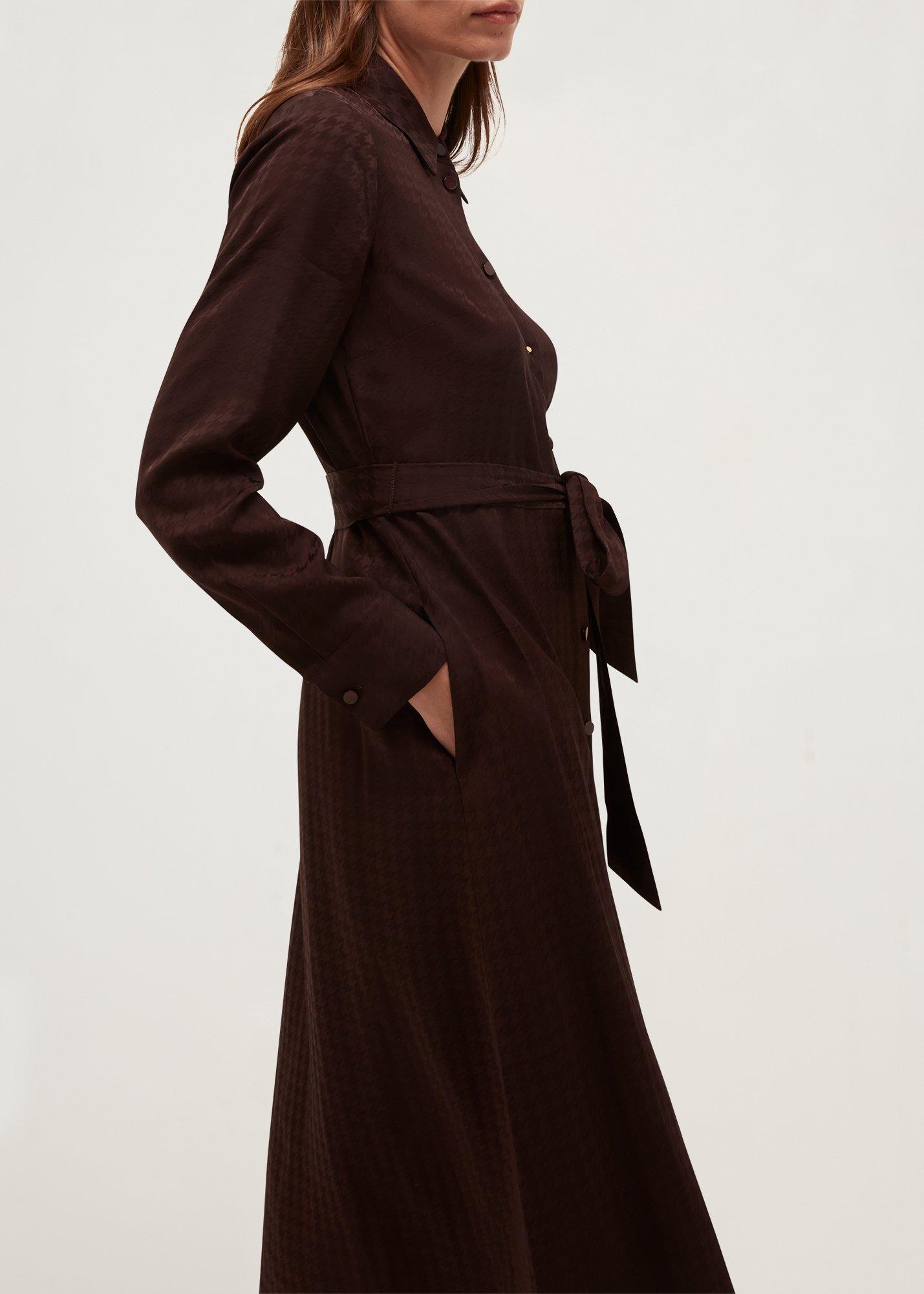 Georgiana Dress, Deep Brown, hi-res