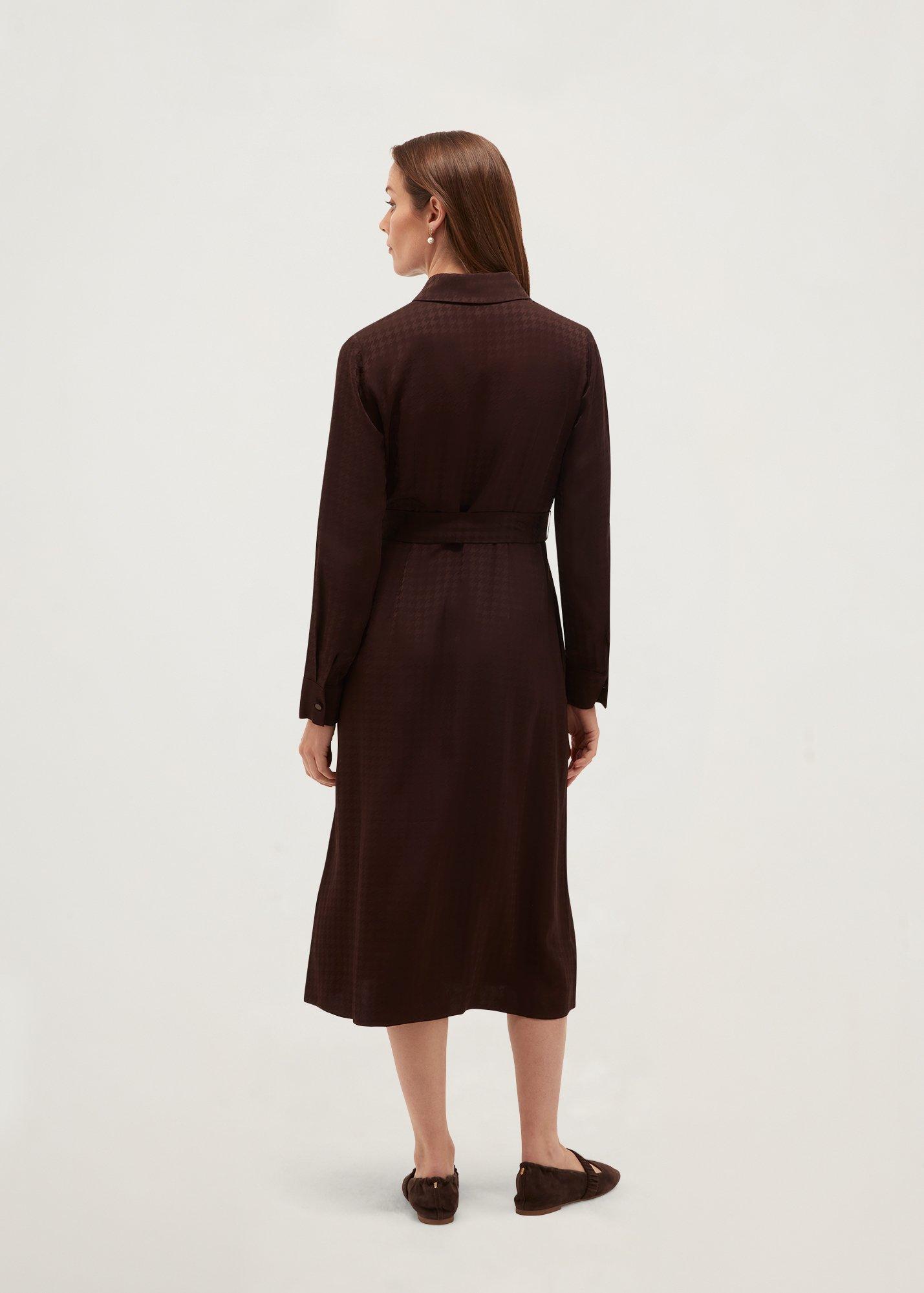 Georgiana Dress, Deep Brown, hi-res