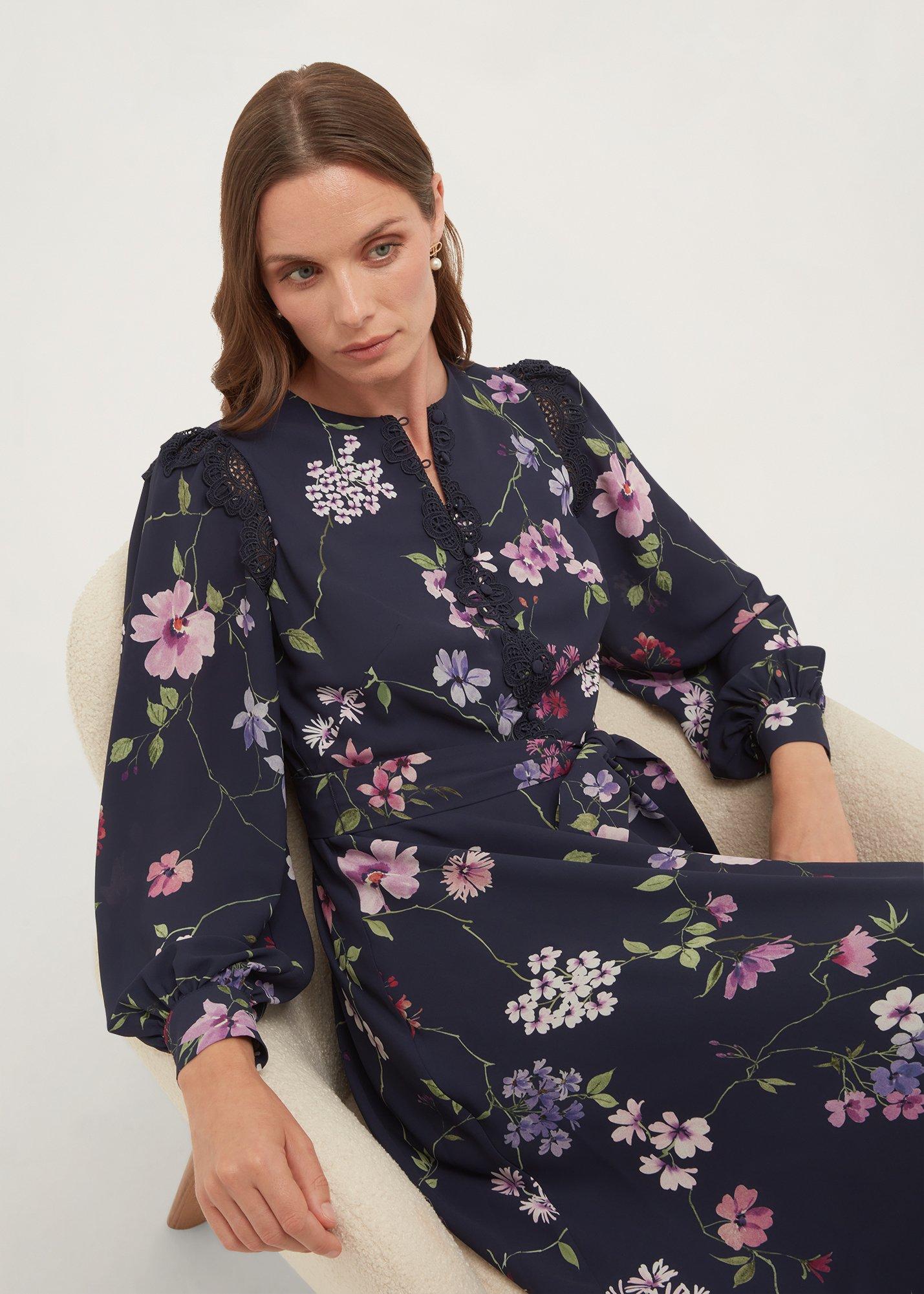 Isadora Lace Insert Dress, Midnight Multi, hi-res