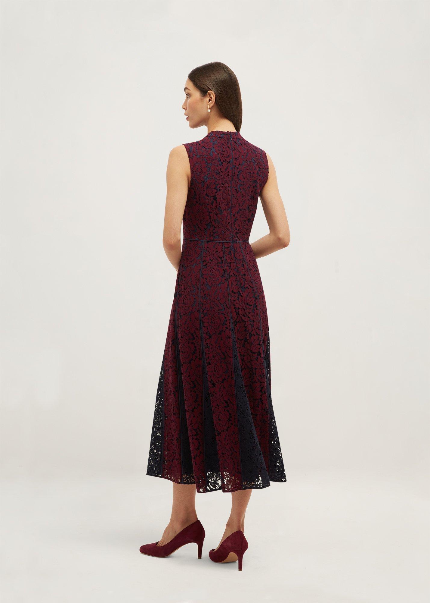 Quin Lace Dress, Plum Midnight, hi-res