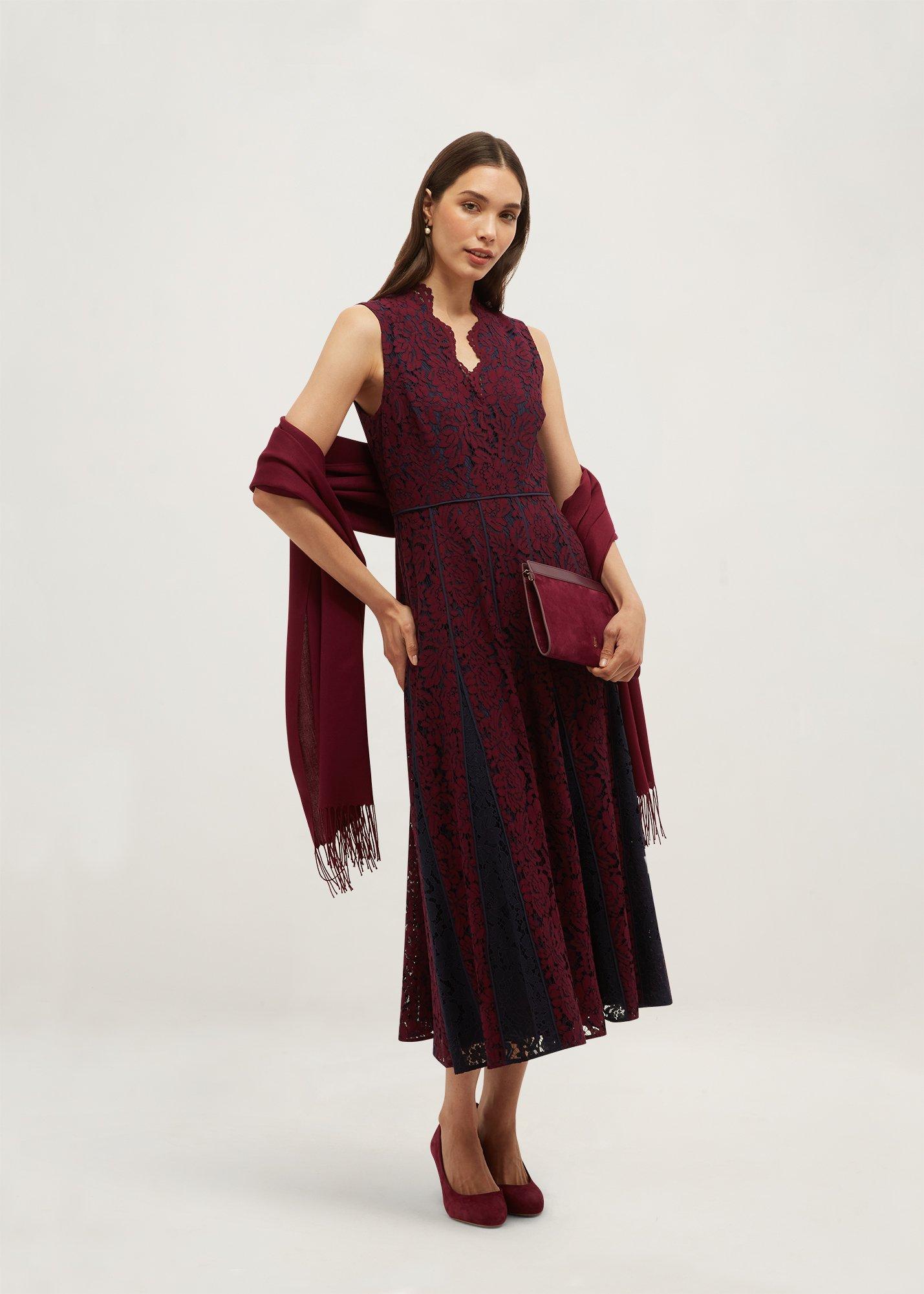 Quin Lace Dress, Plum Midnight, hi-res