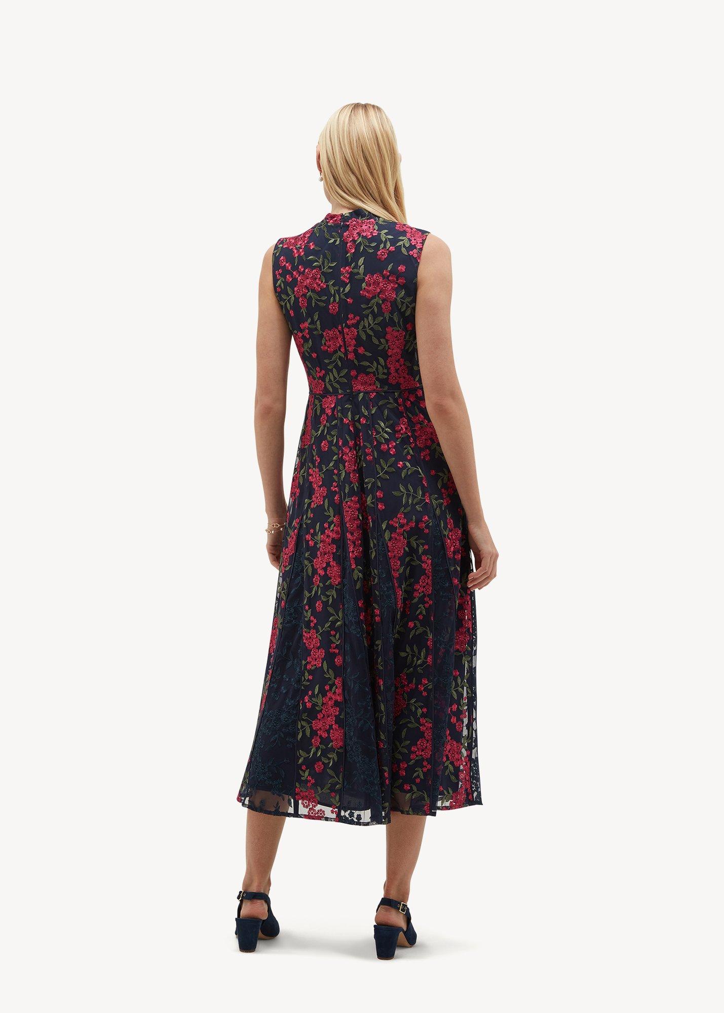 Quin Embroidered Dress, Midnight Pink, hi-res