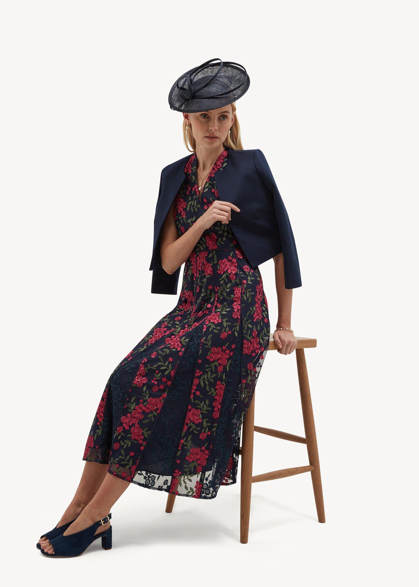 Quin Embroidered Dress, Midnight Pink, hi-res
