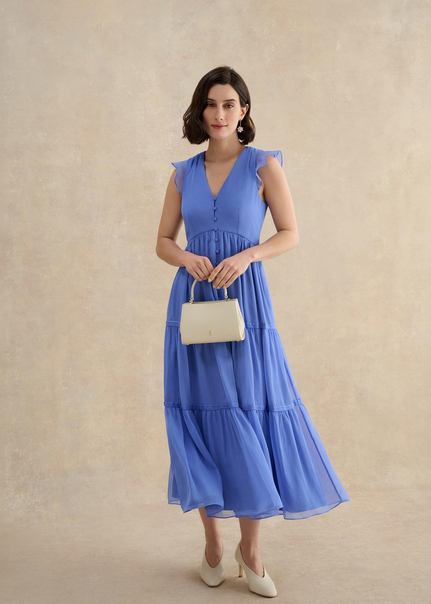 Roseberry Tiered Dress, Cool Blue, hi-res