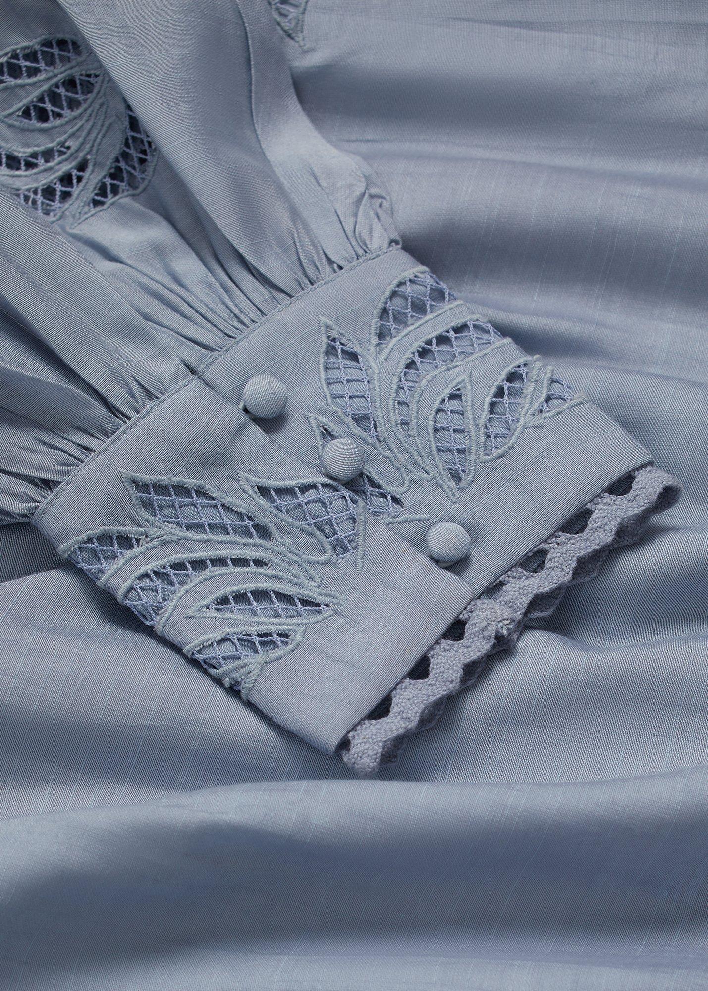 Witley Embroidered Mini Dress, Cool Blue, hi-res