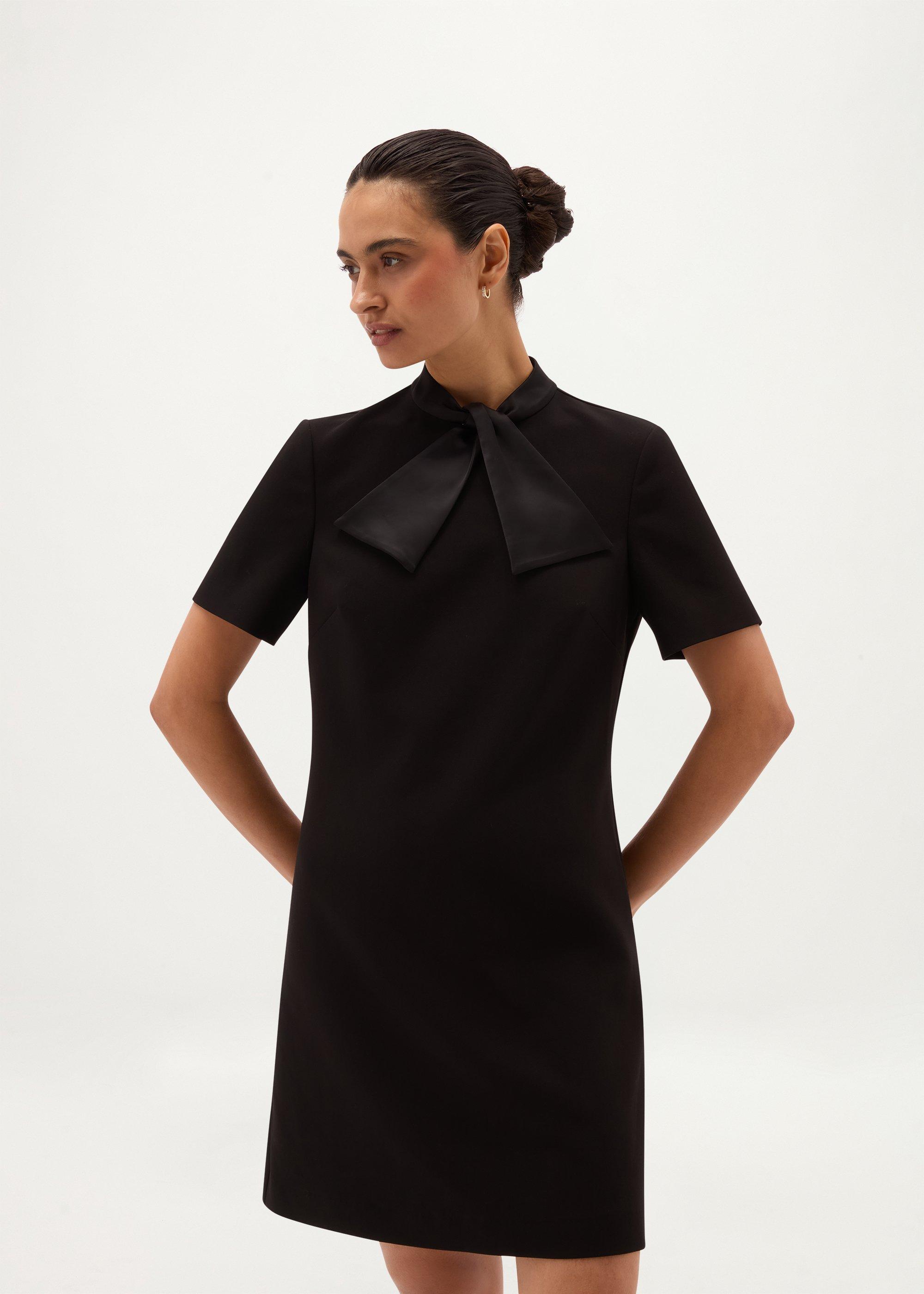 Carmina Mini Dress, Black, hi-res