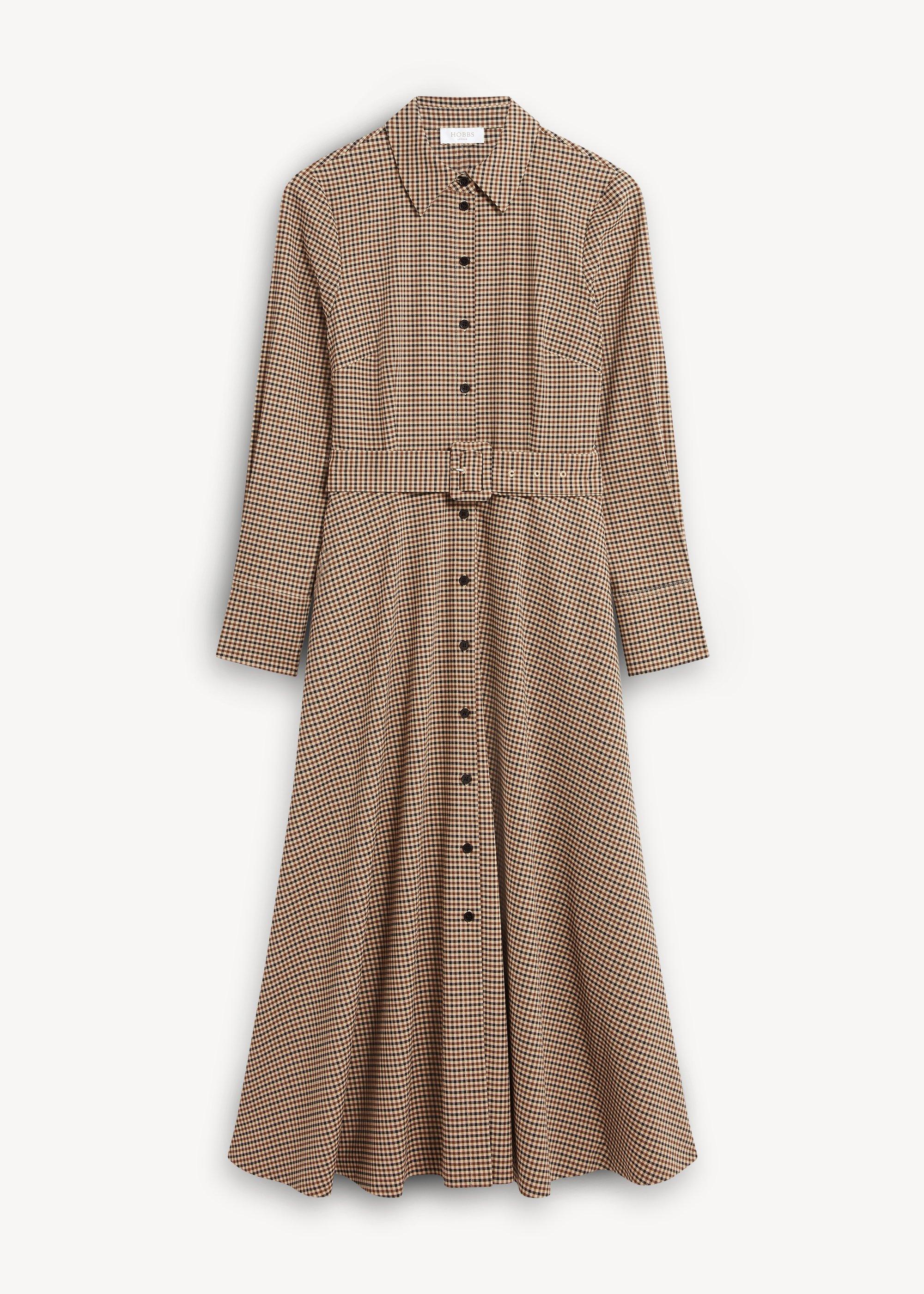 Maura Check Belted Dress