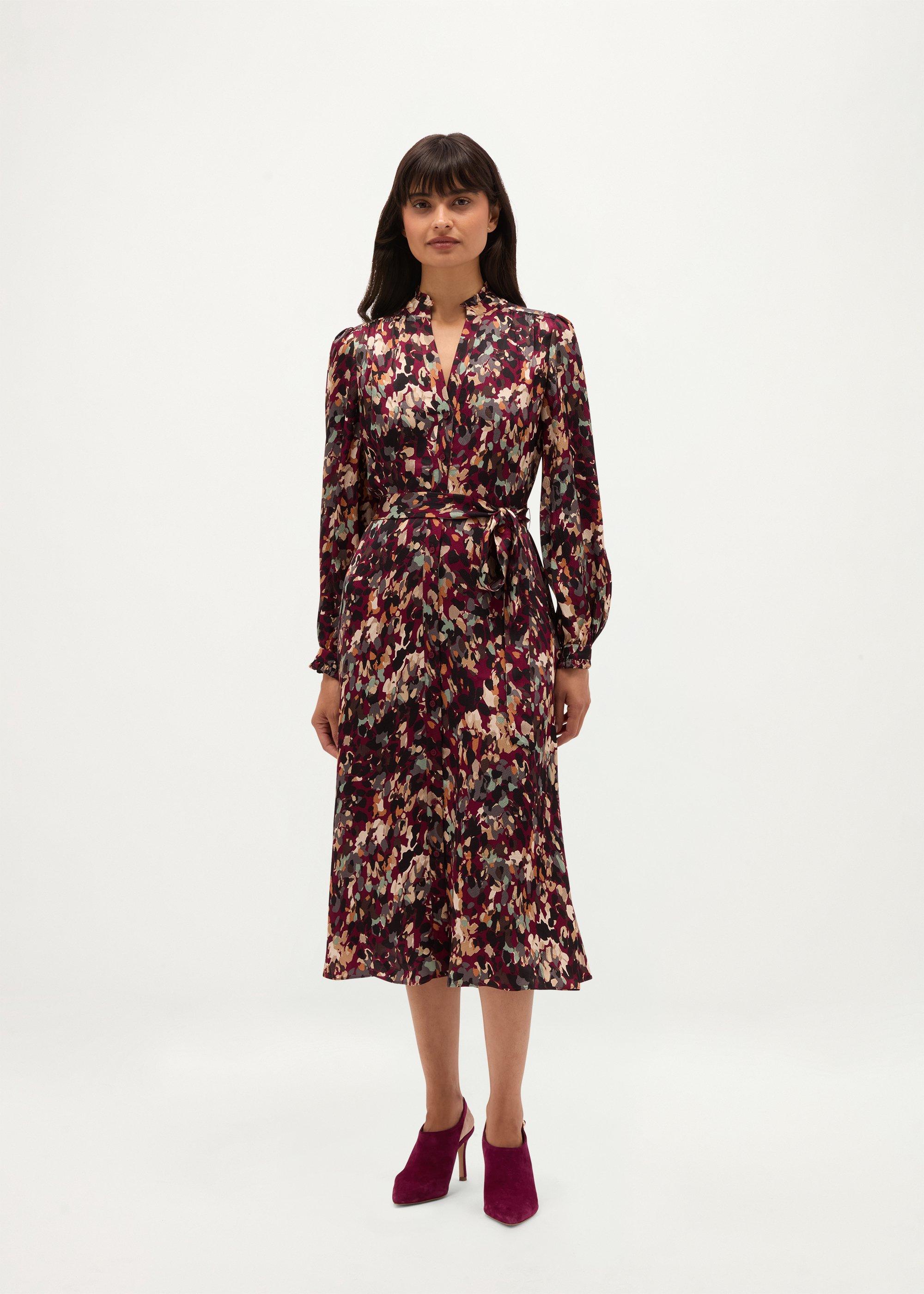 Elin Dress, Plum Multi, hi-res