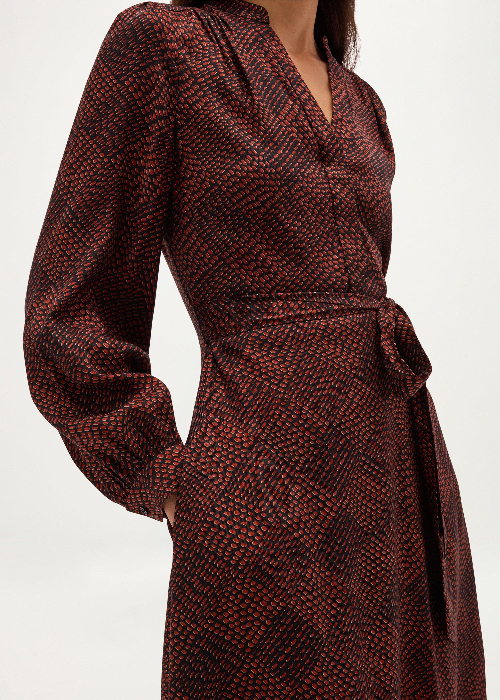 Hilary Popover Dress, Black Multi, hi-res
