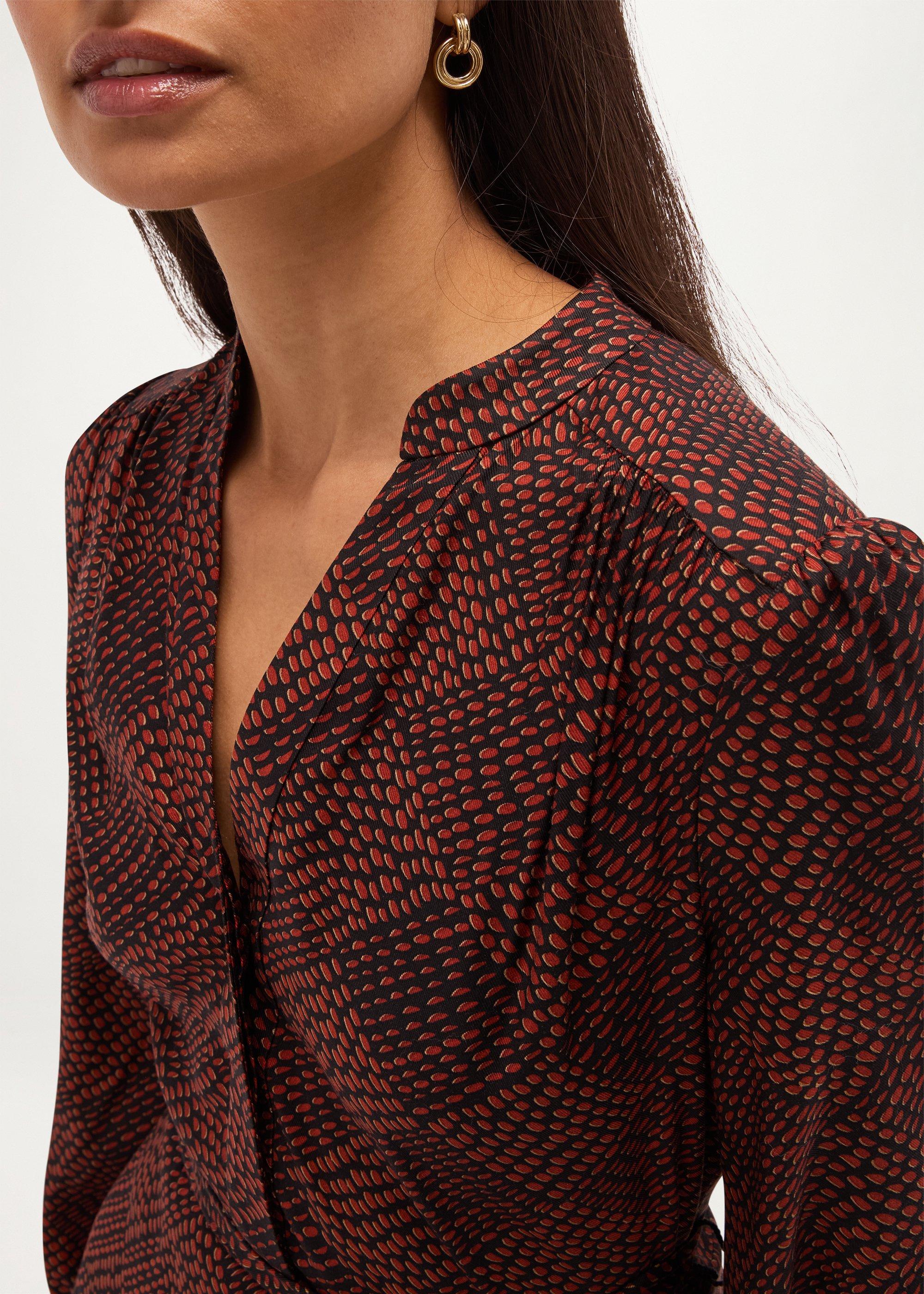 Hilary Popover Dress, Black Multi, hi-res
