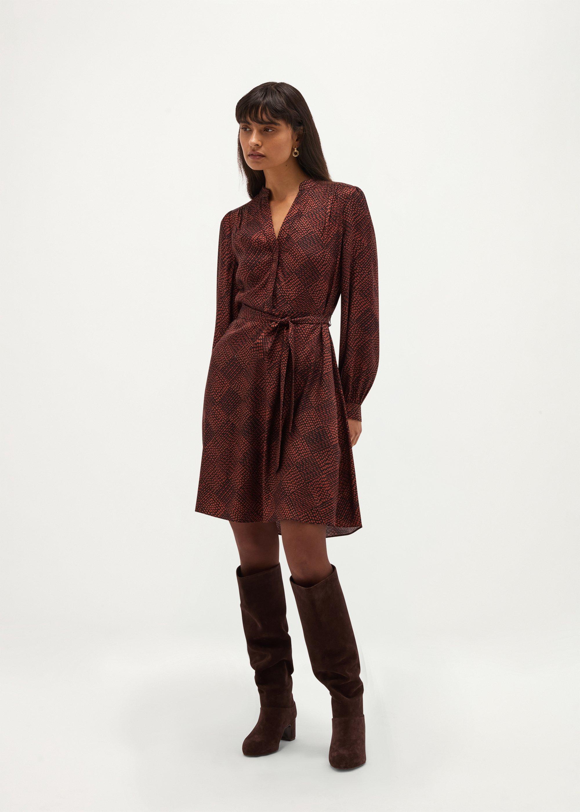 Hilary Popover Dress, Black Multi, hi-res