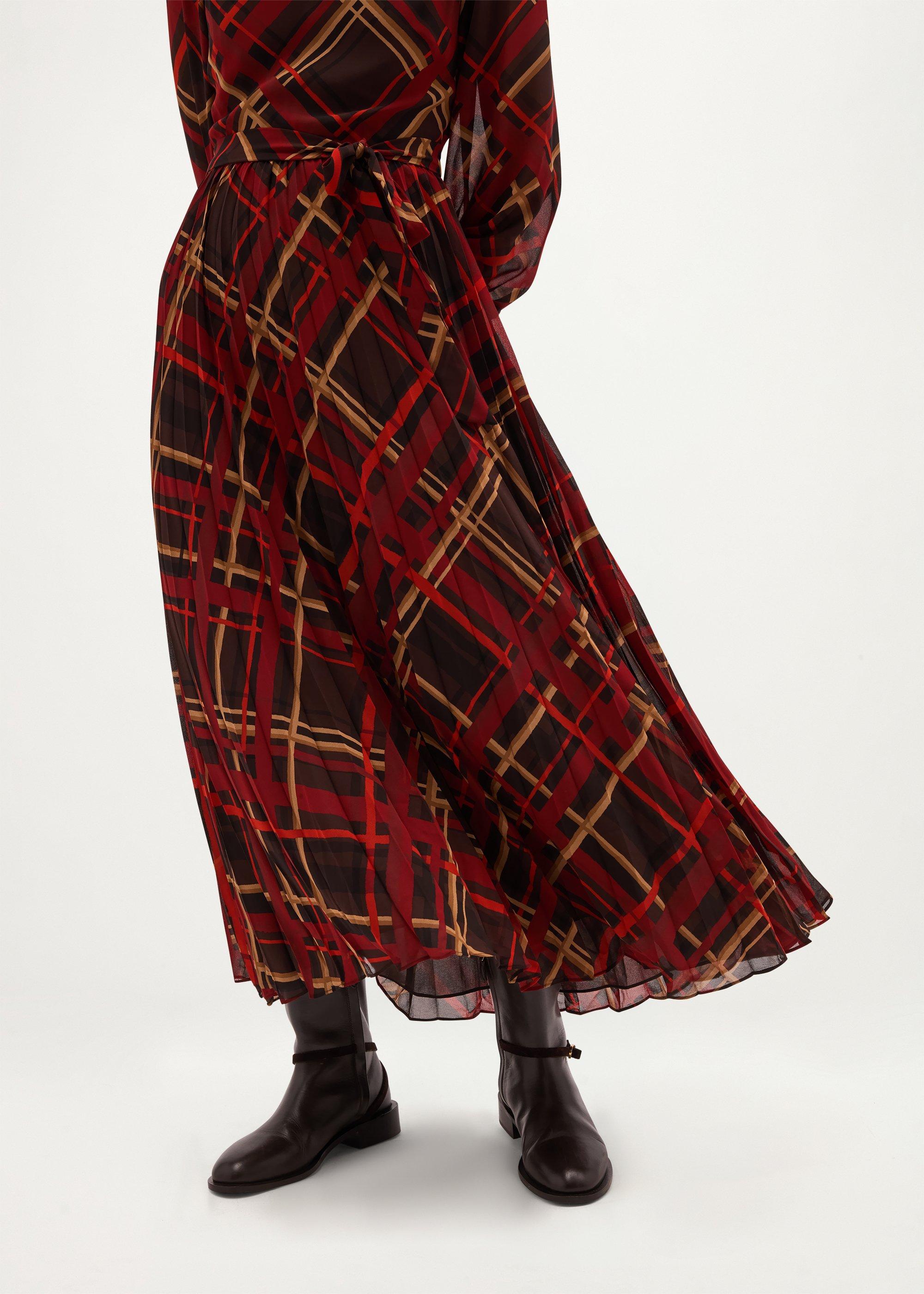 Ophelia Check Dress, Brown Multi, hi-res
