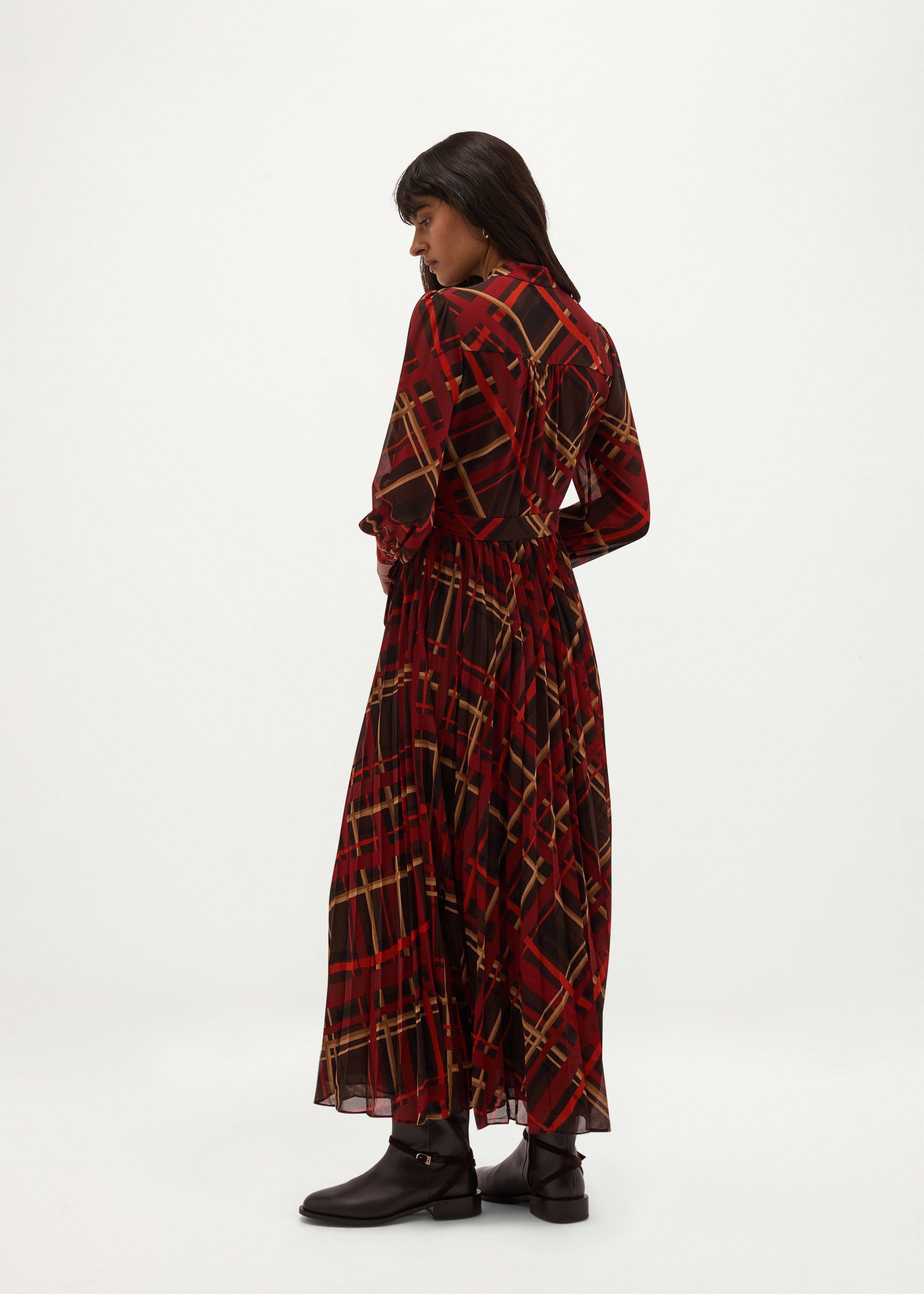 Ophelia Check Dress, Brown Multi, hi-res