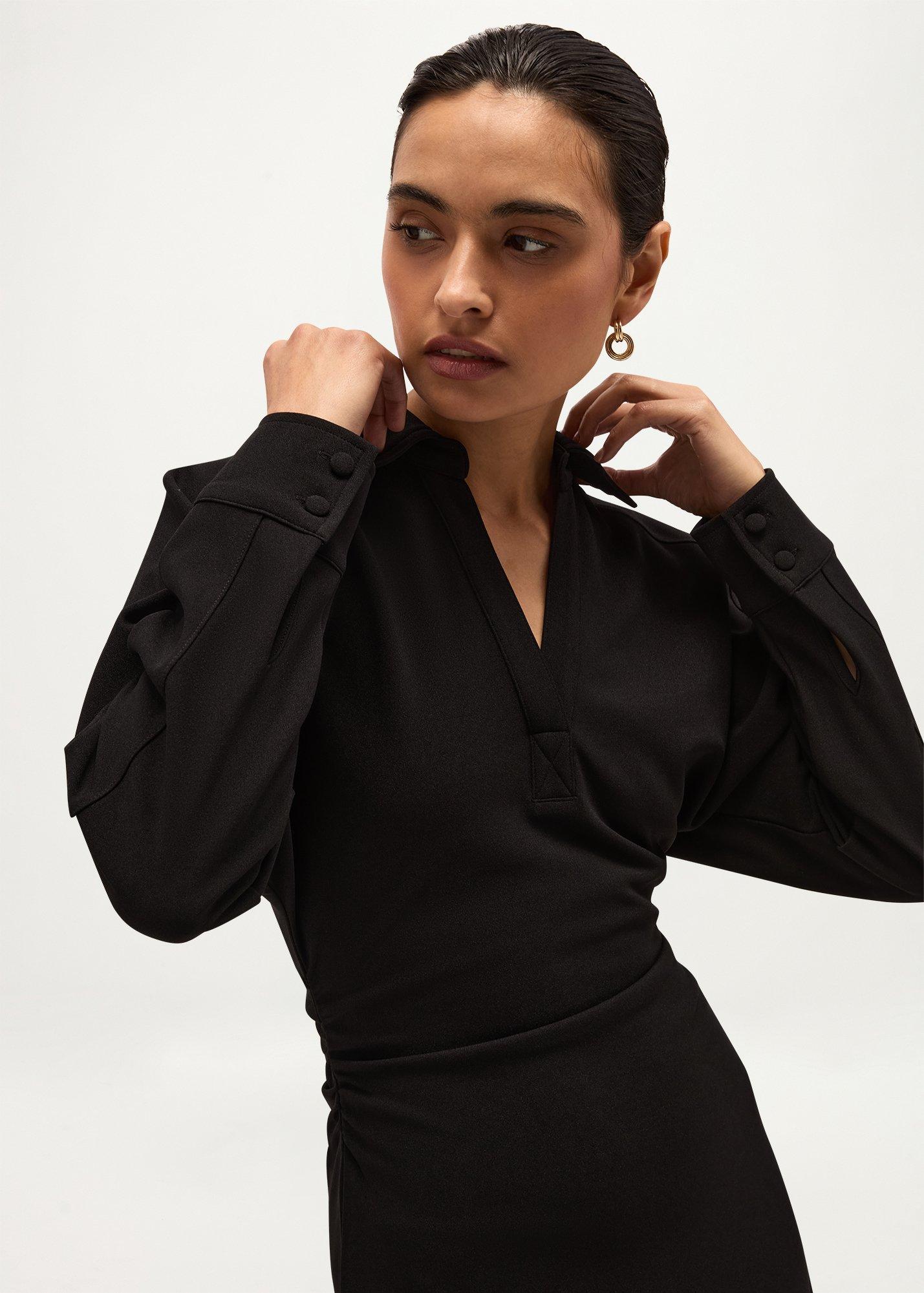 Petula Jersey Dress, Hobbs Black, hi-res