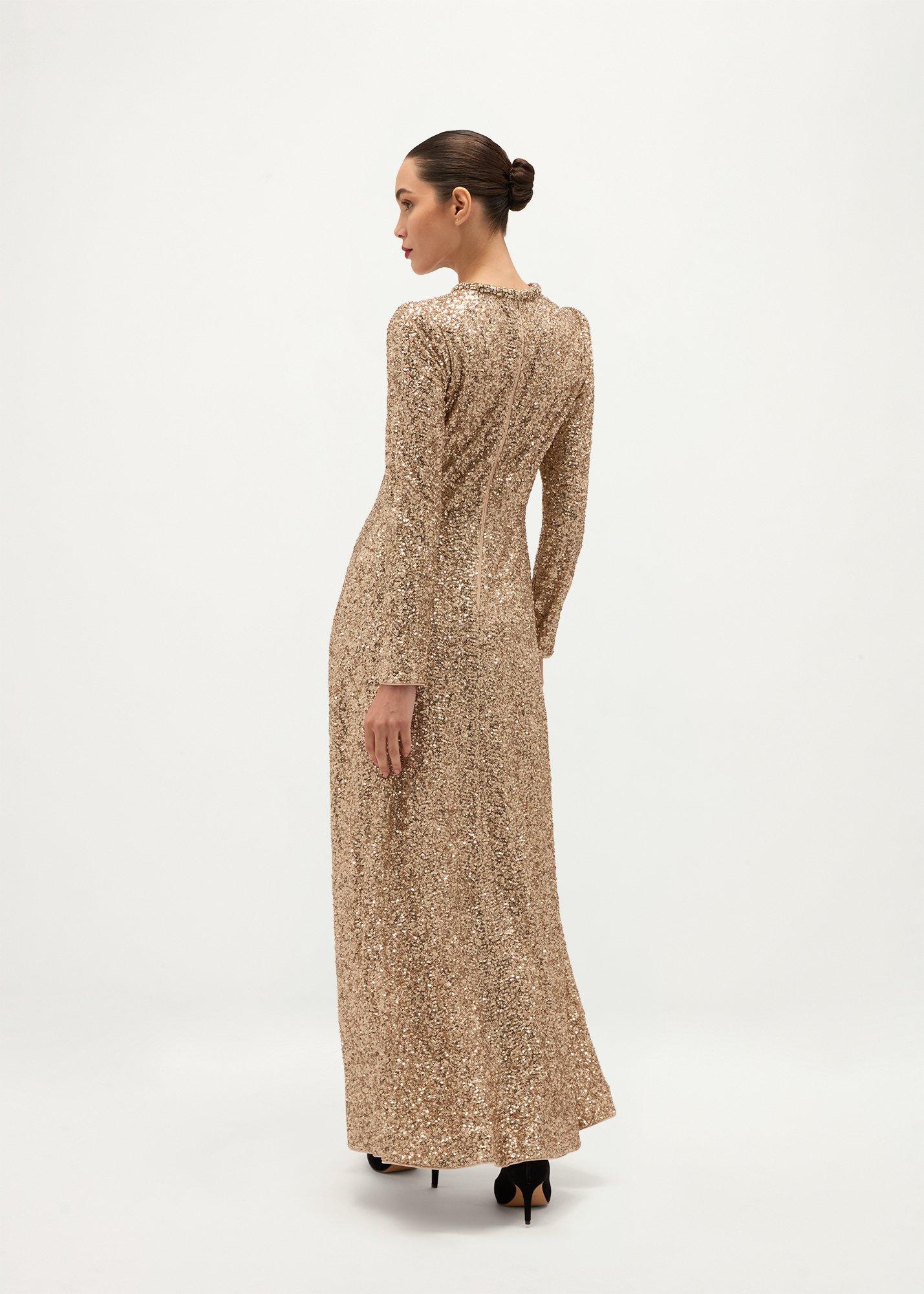 Farrah Dress, Champagne, hi-res