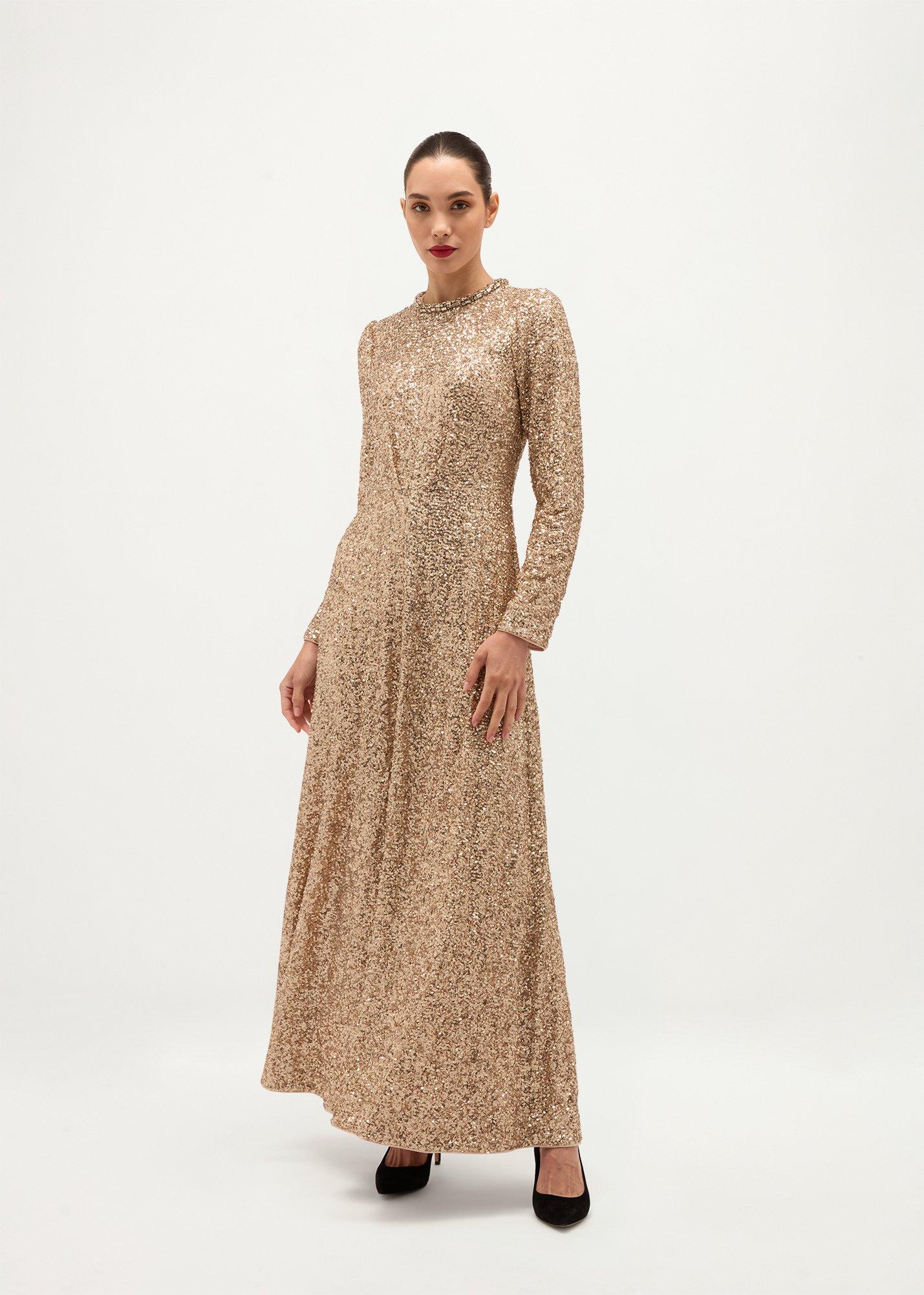 Farrah Dress, Champagne, hi-res
