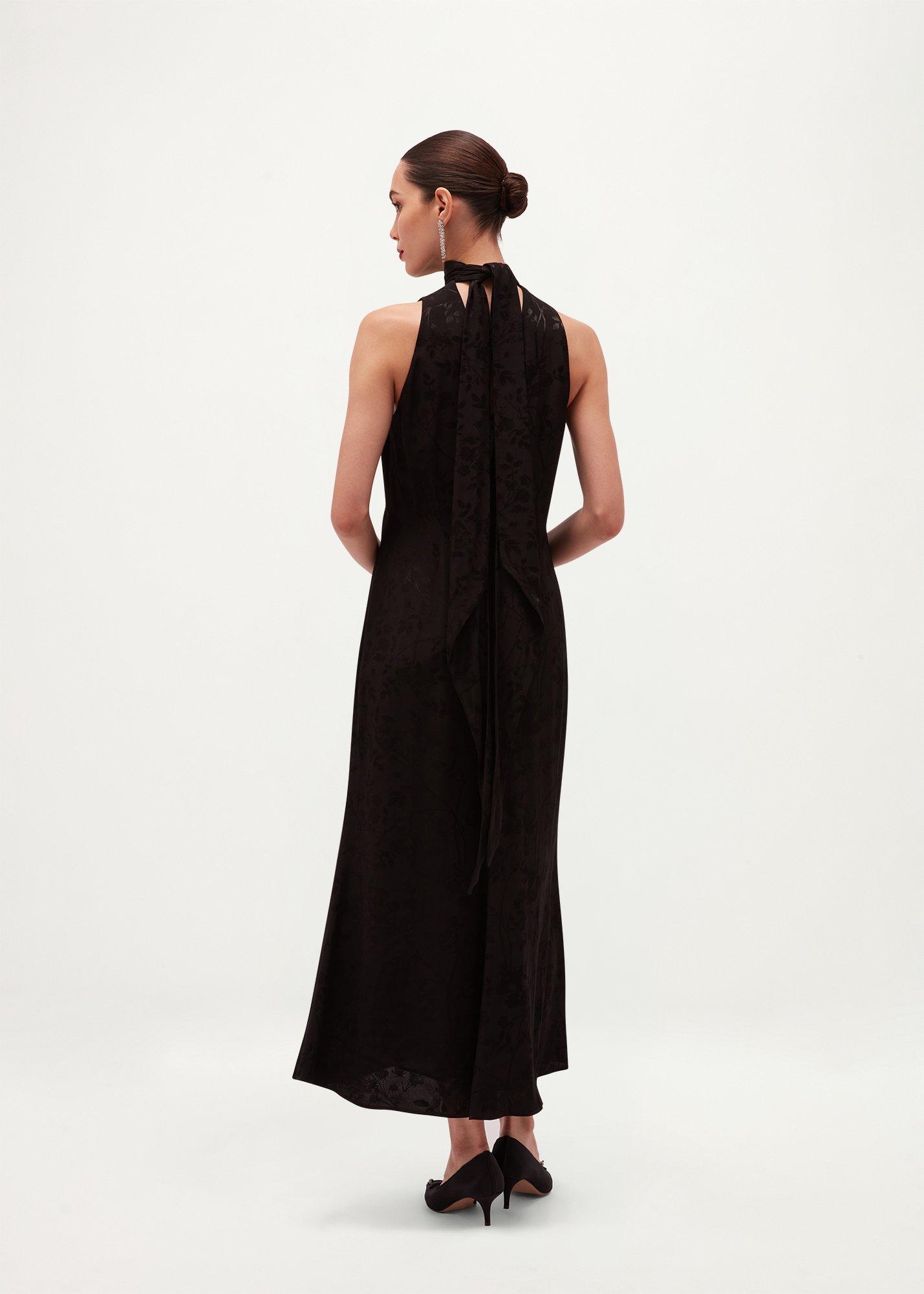 Townend Jacquard Dress, Black, hi-res