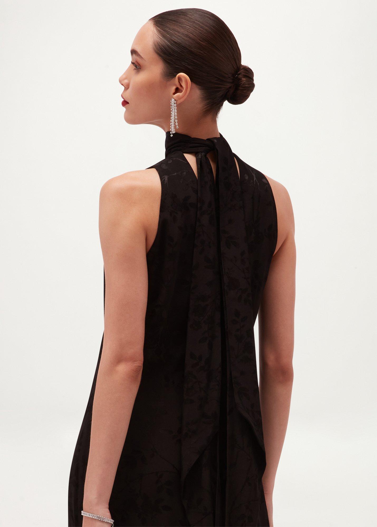 Townend Jacquard Dress, Black, hi-res