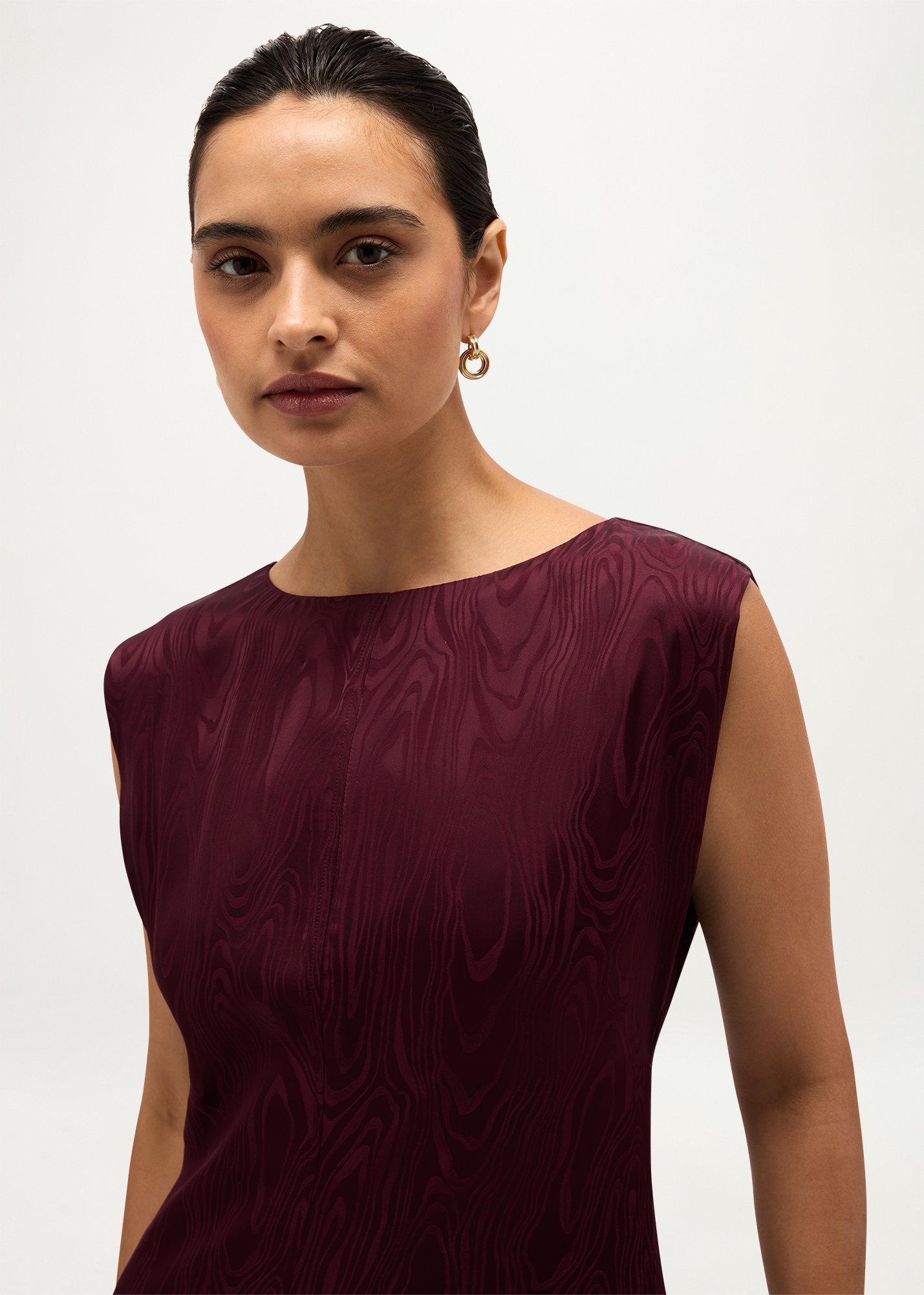 Primrose Moire Dress, Fig Purple, hi-res