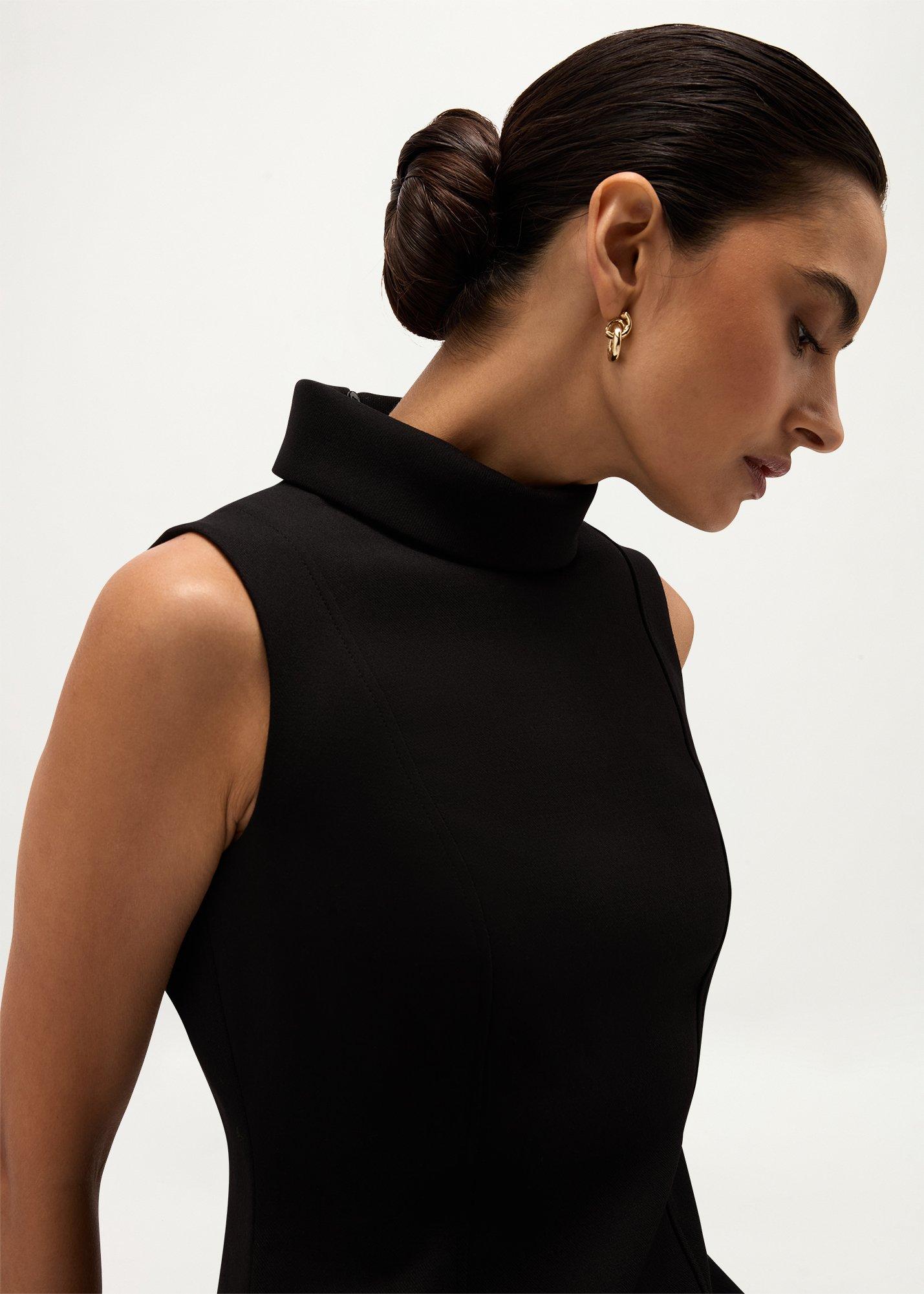 Lavinia Wool Blend Dress, Black, hi-res