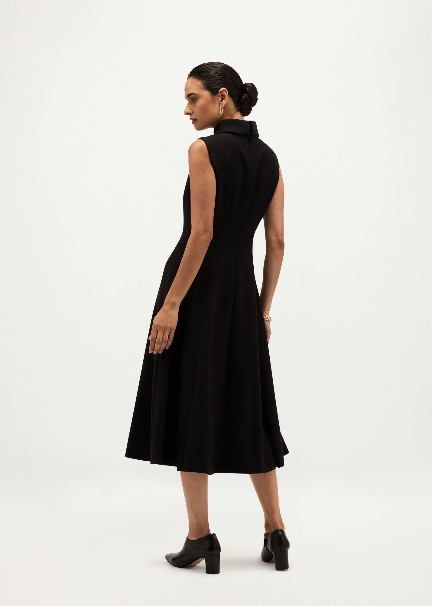 Lavinia Wool Blend Dress, Black, hi-res
