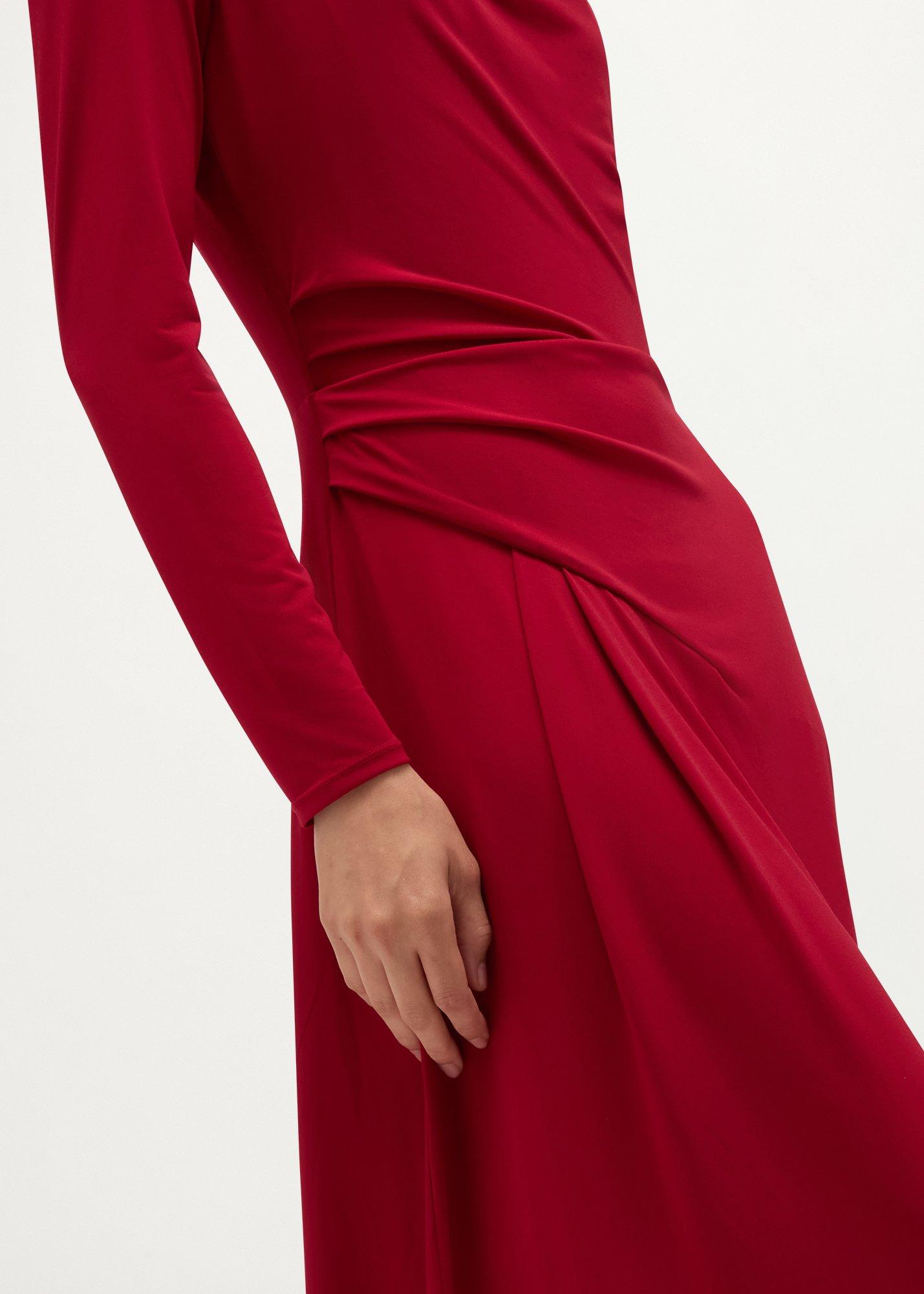 Valeria Jersey Dress, Lipstick Red, hi-res