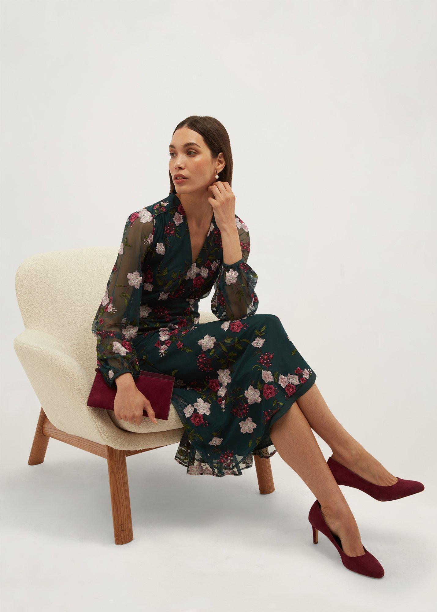 Flo Embroidered Dress, Evergreen Multi, hi-res